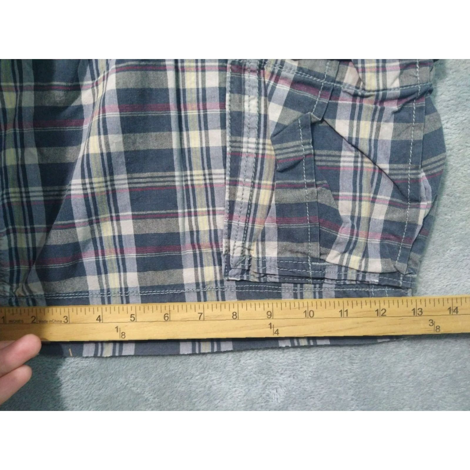 American Eagle Outfitters American Eagle Outfitters Cargo Shorts Mens 36 Blue Plaid Classic Grunge Casual Size US 36 / EU 52 - 6 Thumbnail