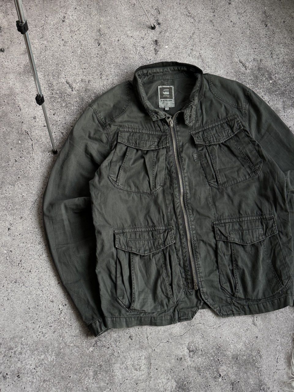 G-Star × Vintage Vintage G-Star Raw Y2K cargo military zip jacket size L XL Size US XL / EU 56 / 4 - 9 Thumbnail