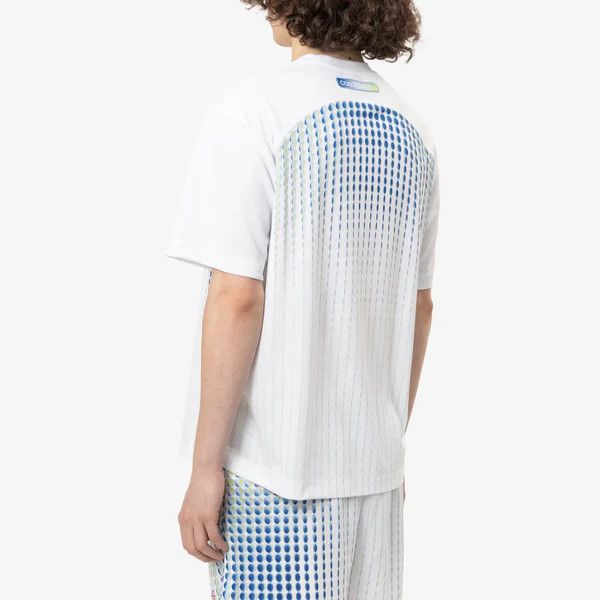 Casablanca o1h1sh10526 Tennis Tech T-Shirt in White/Blue Size US XL / EU 56 / 4 - 4 Thumbnail