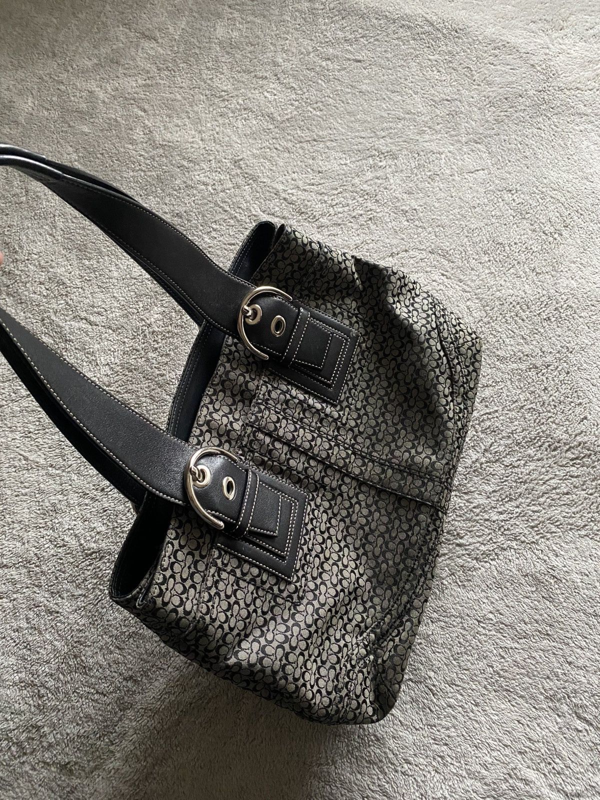 Coach Coach Monogram Grey Black Soho Bag Size ONE SIZE - 6 Thumbnail