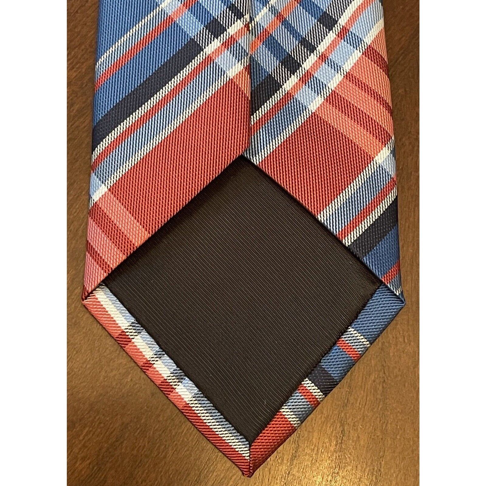 Jones New York Jones New York Red Blue 100% Polyester Tie Made In China Size ONE SIZE - 2 Thumbnail