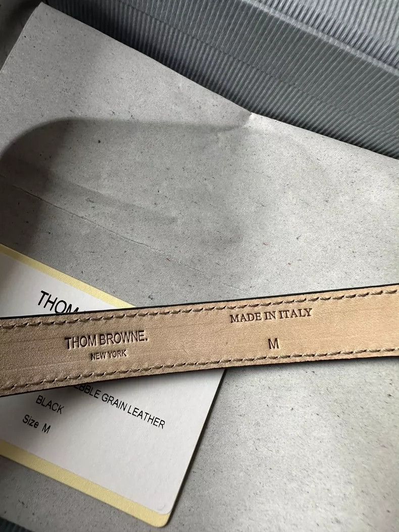 Thom Browne Thom Browne Men's full leather wristbands Size ONE SIZE - 4 Thumbnail