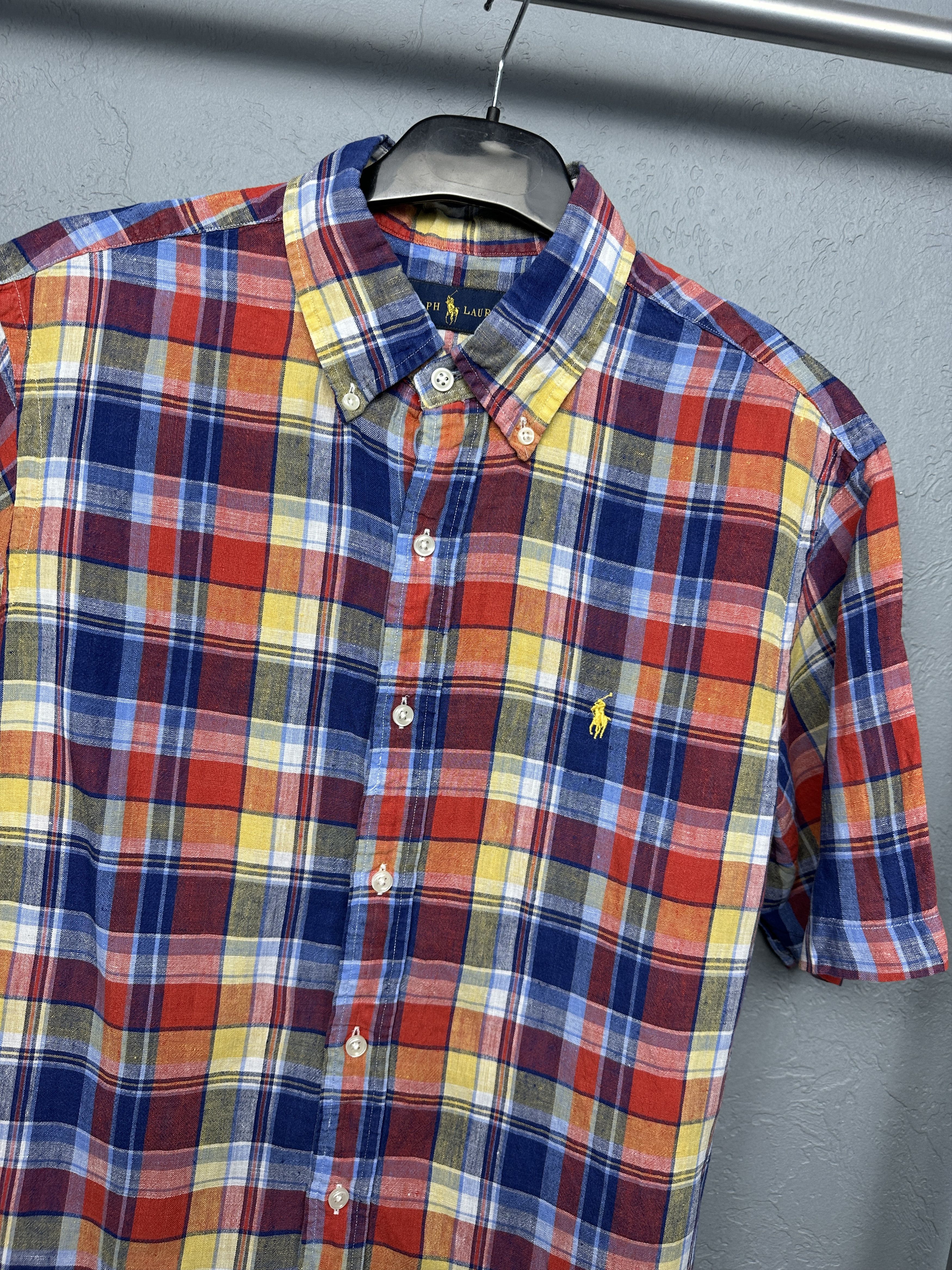 Polo Ralph Lauren Polo Ralph Lauren Mens LINEN Short Sleeve Shirt Size US M / EU 48-50 / 2 - 2 Thumbnail