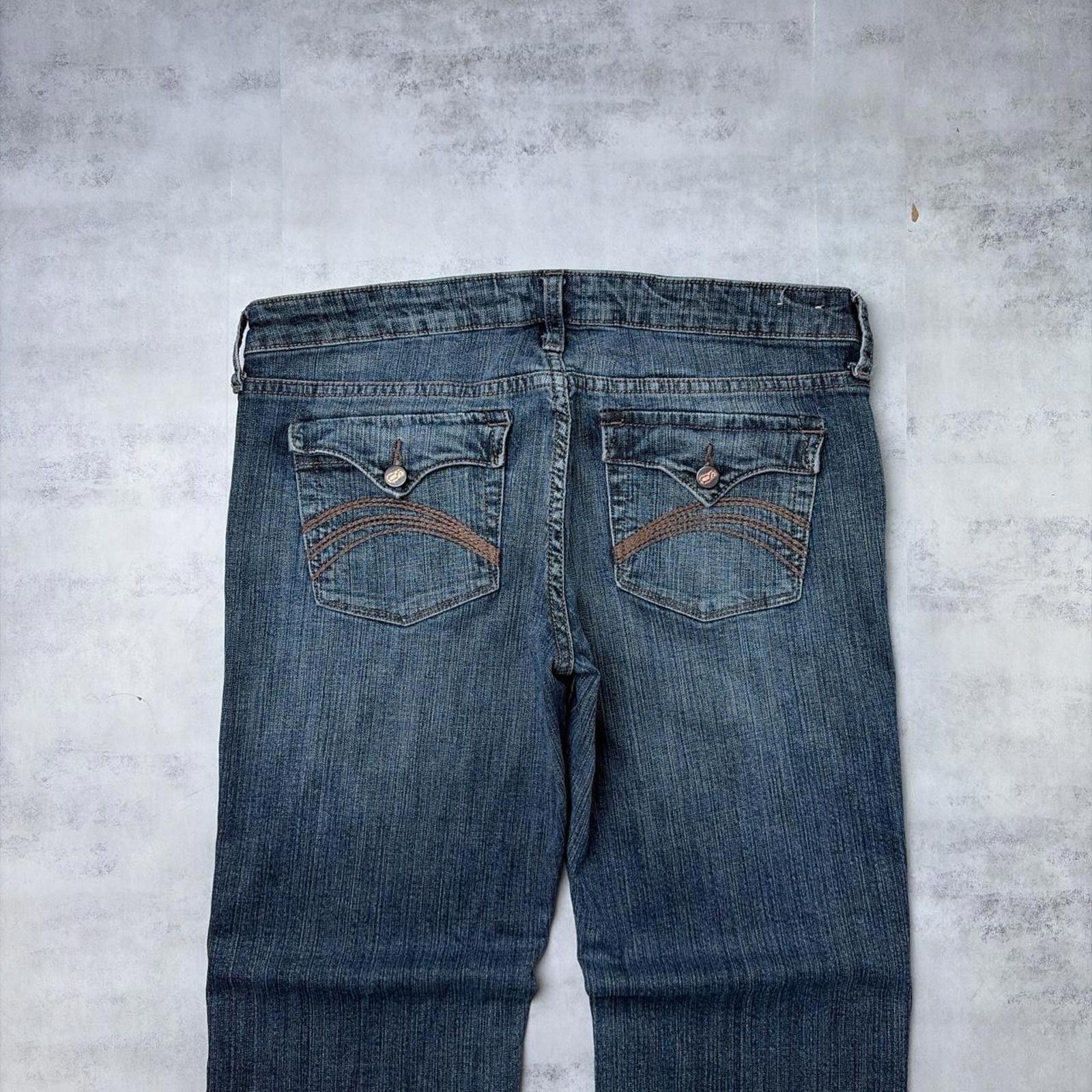 Other Y2K Blue Degree Grunge Bootcut Denim Jeans Size 32" / US 10 / IT 46 - 2 Thumbnail
