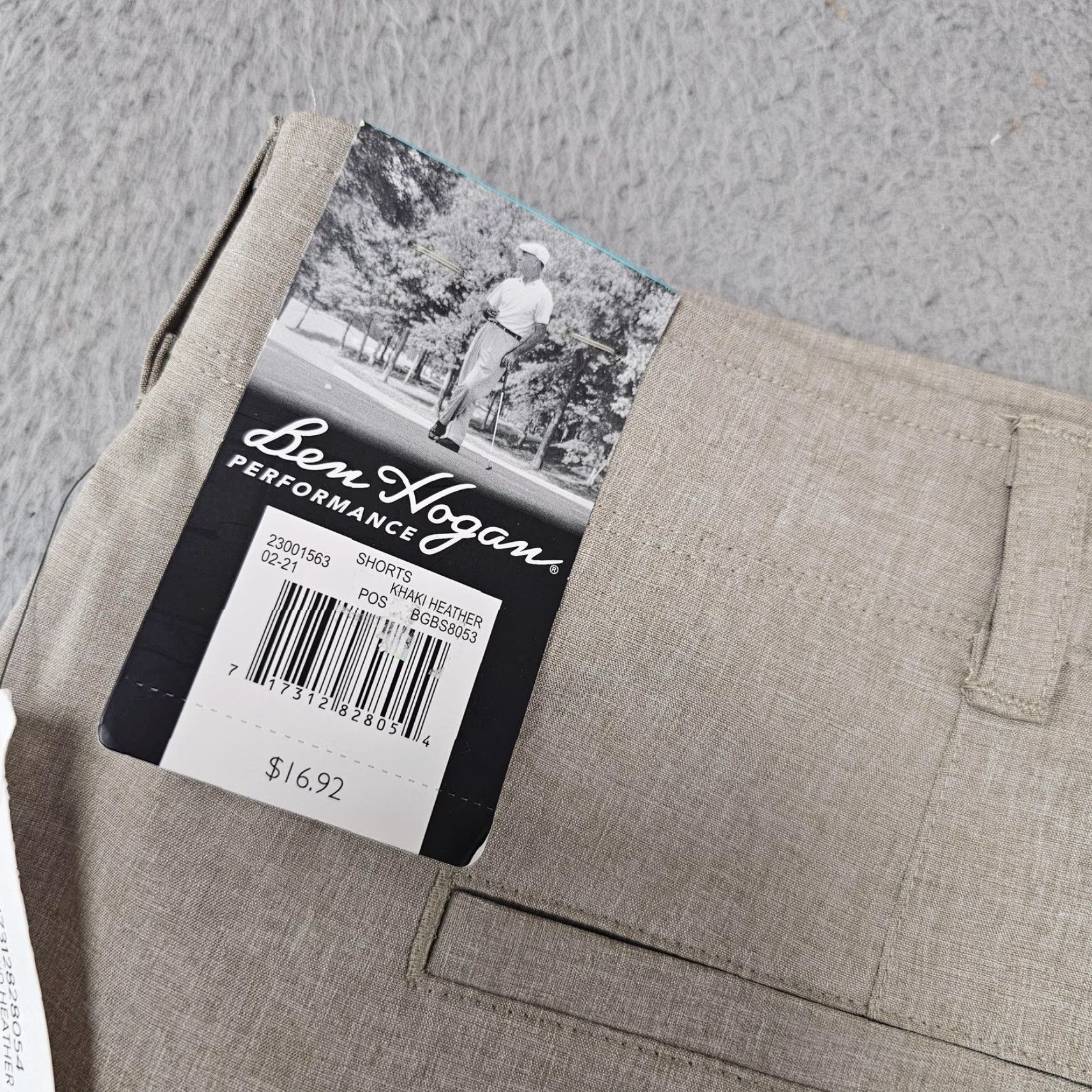 Hogan Ben Hogan Shorts Mens 46 Khaki Heather Performance Golf Classic Flat Front New Size US 30 / EU 46 - 4 Thumbnail