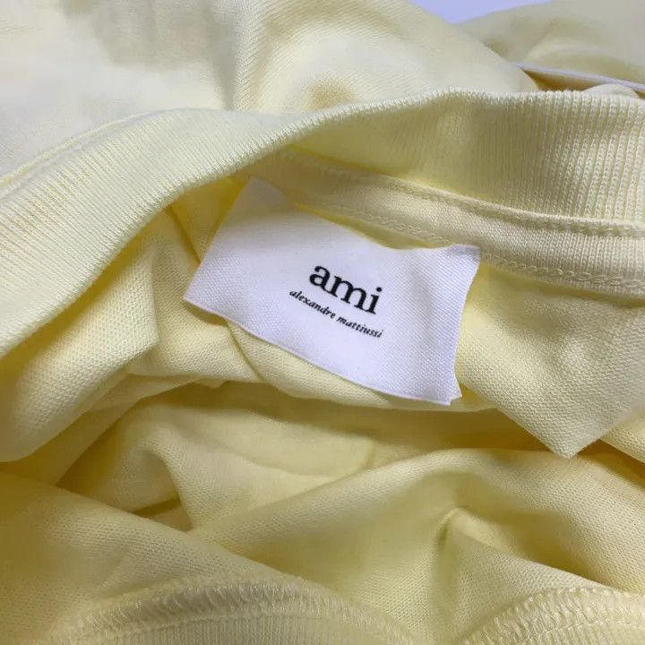 AMI AMIPARIS SS22 Yellow Heart Logo Embroidered T-Shirt -2507 Size US XXL / EU 58 / 5 - 6 Thumbnail