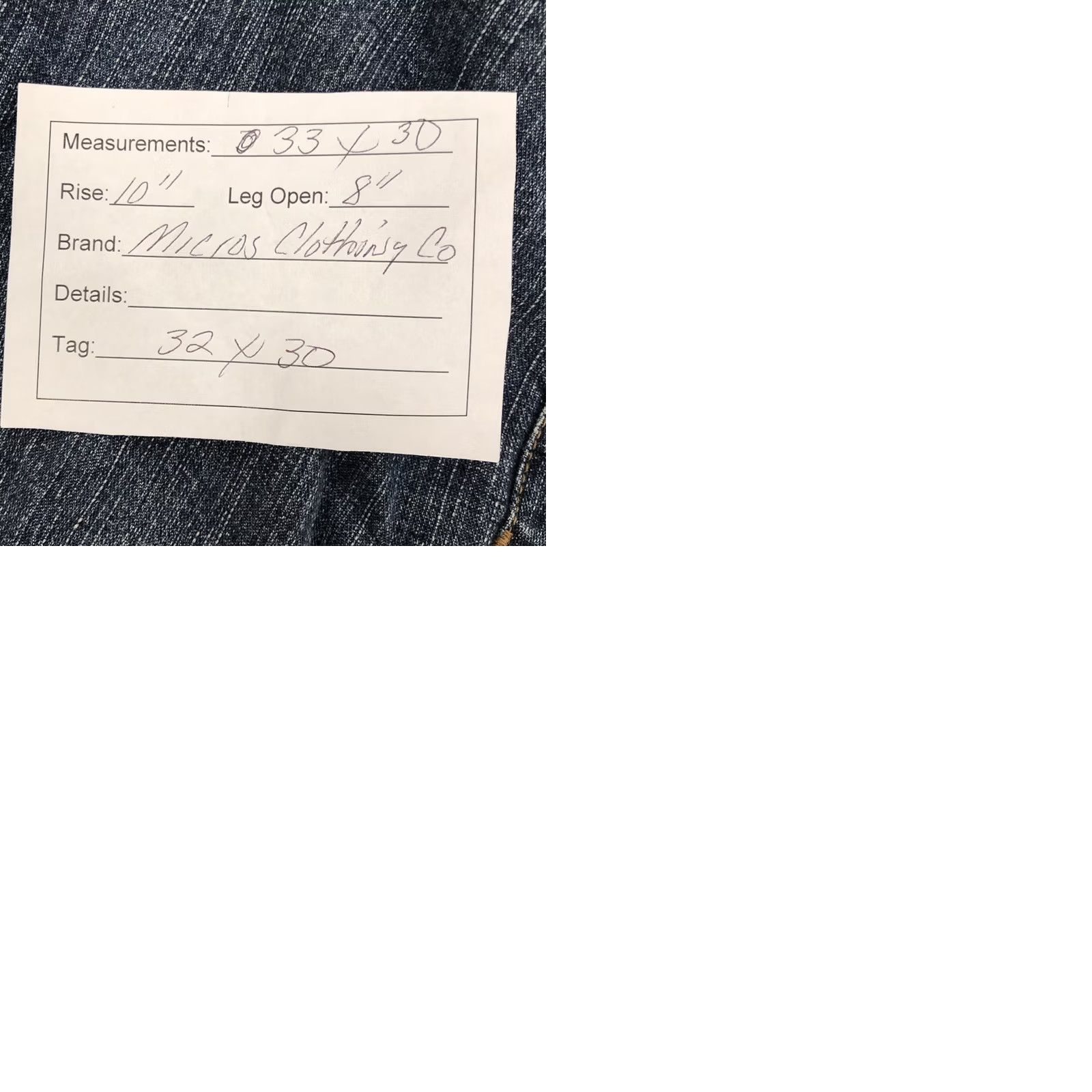 Vintage MICROS Jeans Shirt? lol Size US 33 - 10 Thumbnail