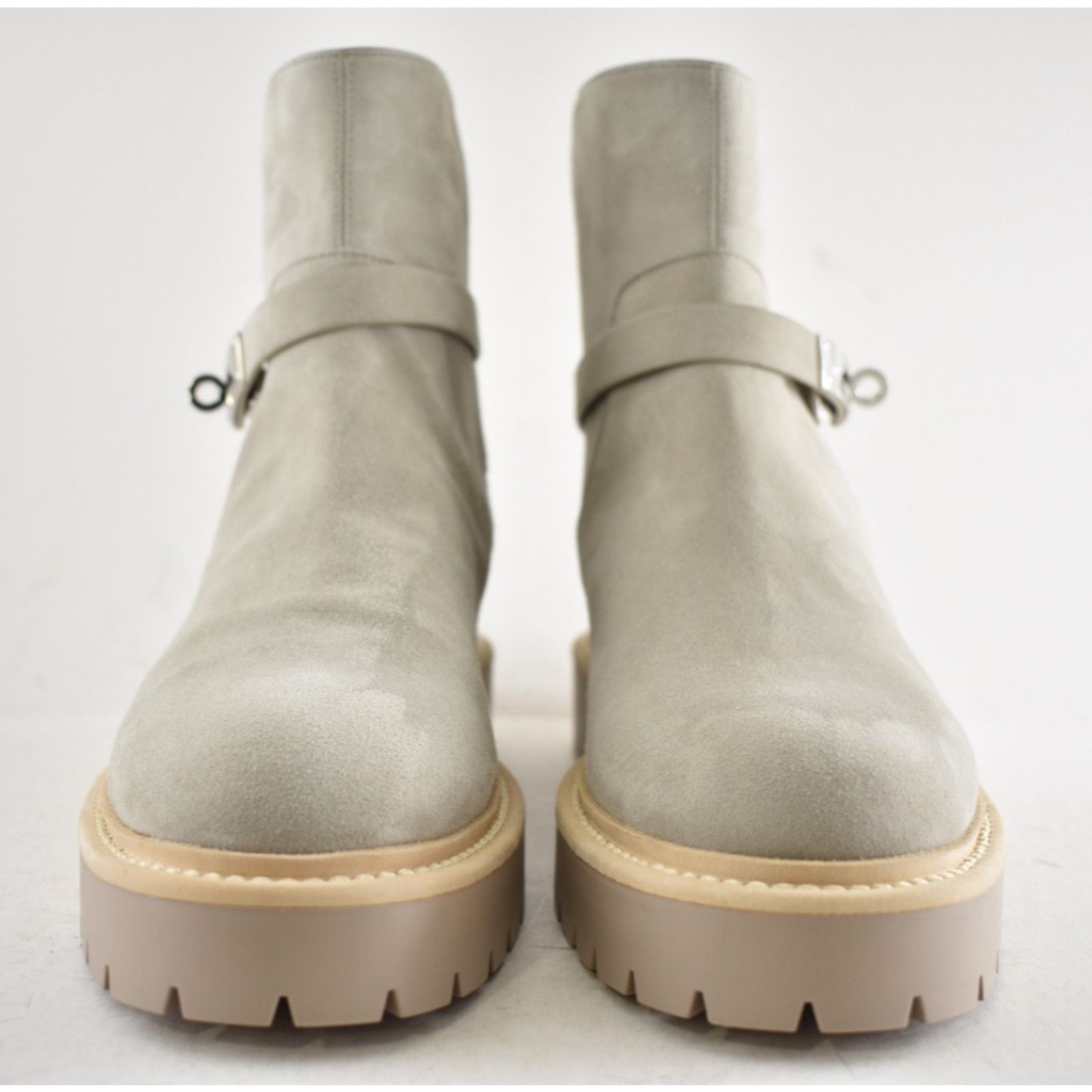 Hermes Hermes Jeff Ankle Boot Galet Suede Goatskin Kelly Lock 40 Size US 10 / IT 40 - 10 Thumbnail