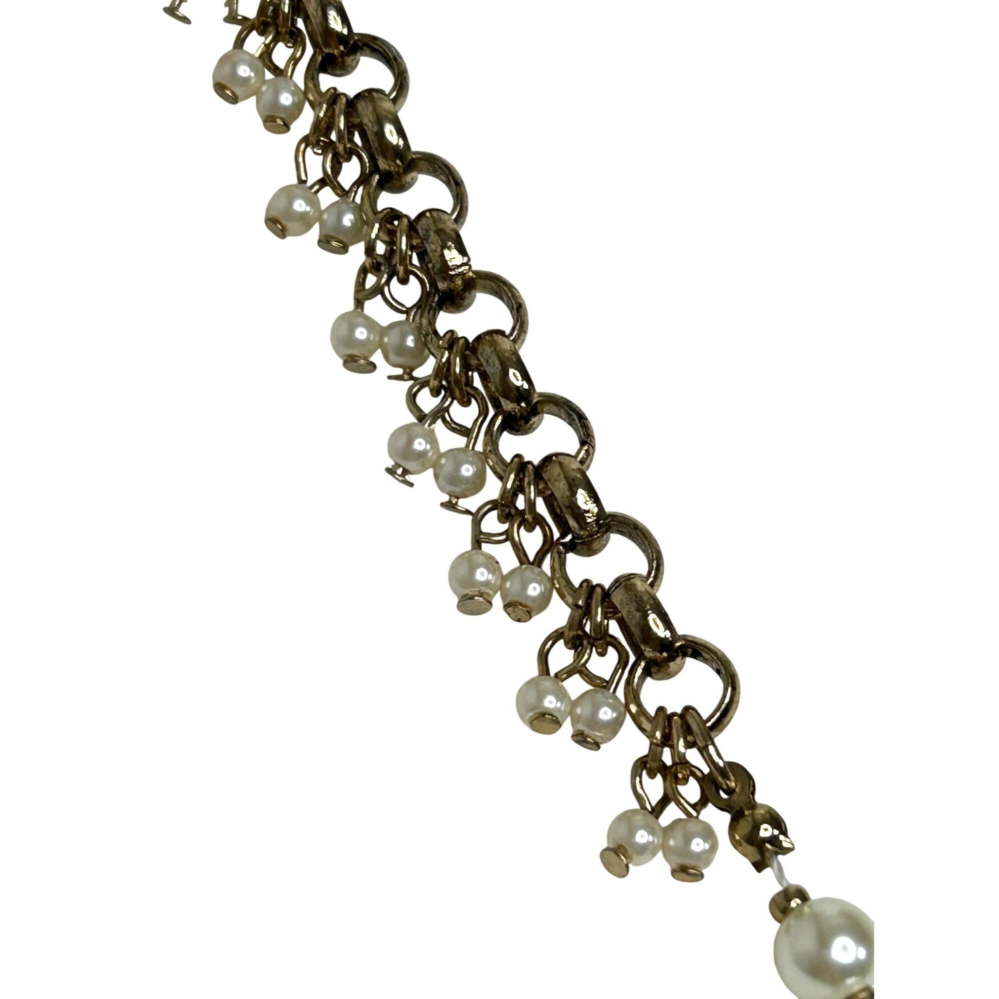 White House Black Market White House Black Market Long Fashion Necklace Flowers Pearl Size ONE SIZE - 8 Thumbnail