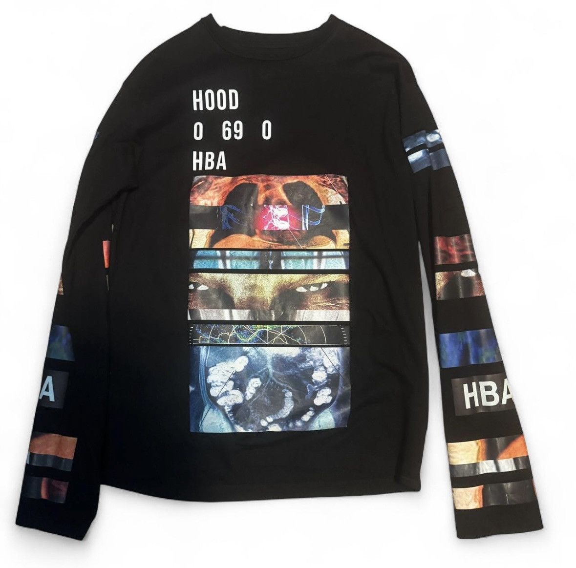 Hood By Air Hood by Air HBA Aphex Twin Collage Graphic Long-Sleeve