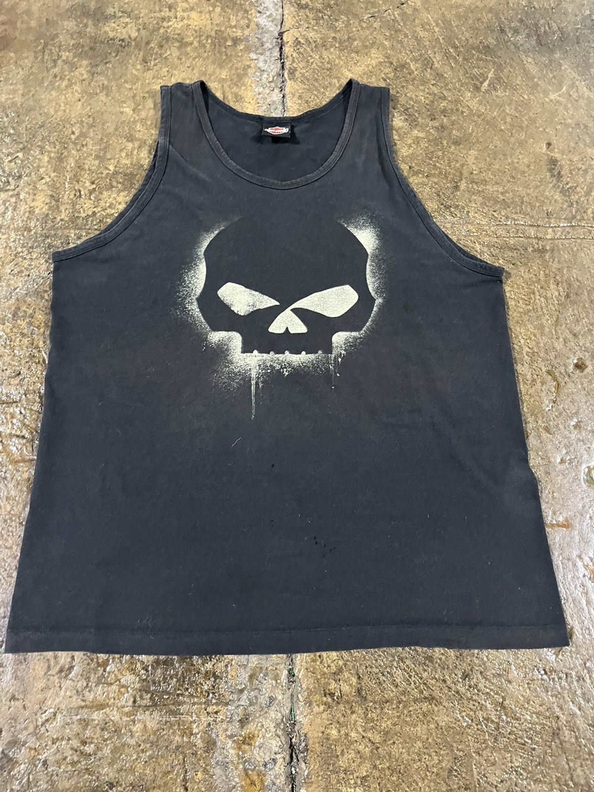 Harley Davidson × Vintage Crazy Y2K Harley Davidson Grunge Biker Skull Sleeveless Tee Size US XL / EU 56 / 4 - 3 Thumbnail