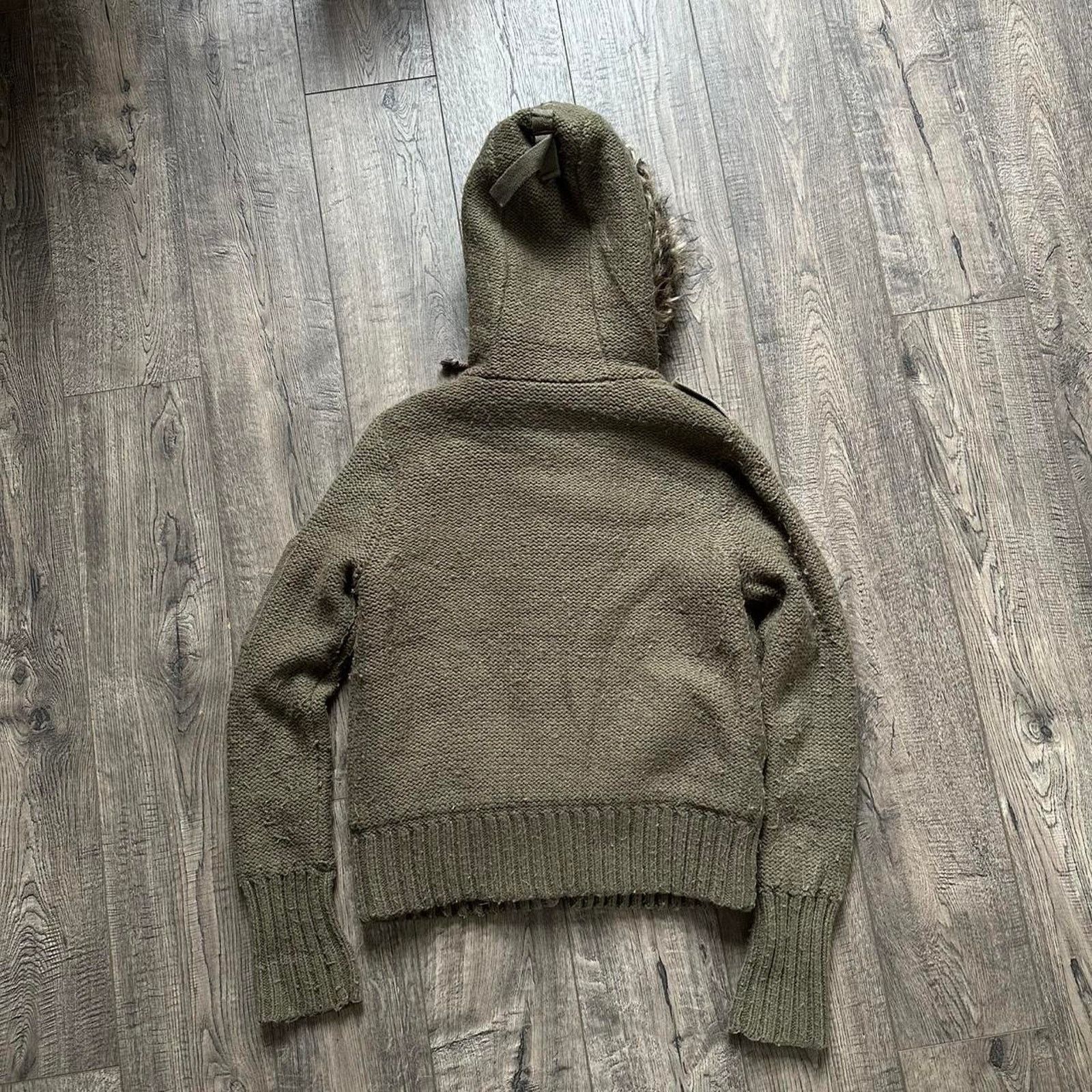 American Eagle Outfitters × Vintage Vintage Y2K Knit Fur American Eagle Zip Up Sweater Hoodie Size M / US 6-8 / IT 42-44 - 6 Thumbnail