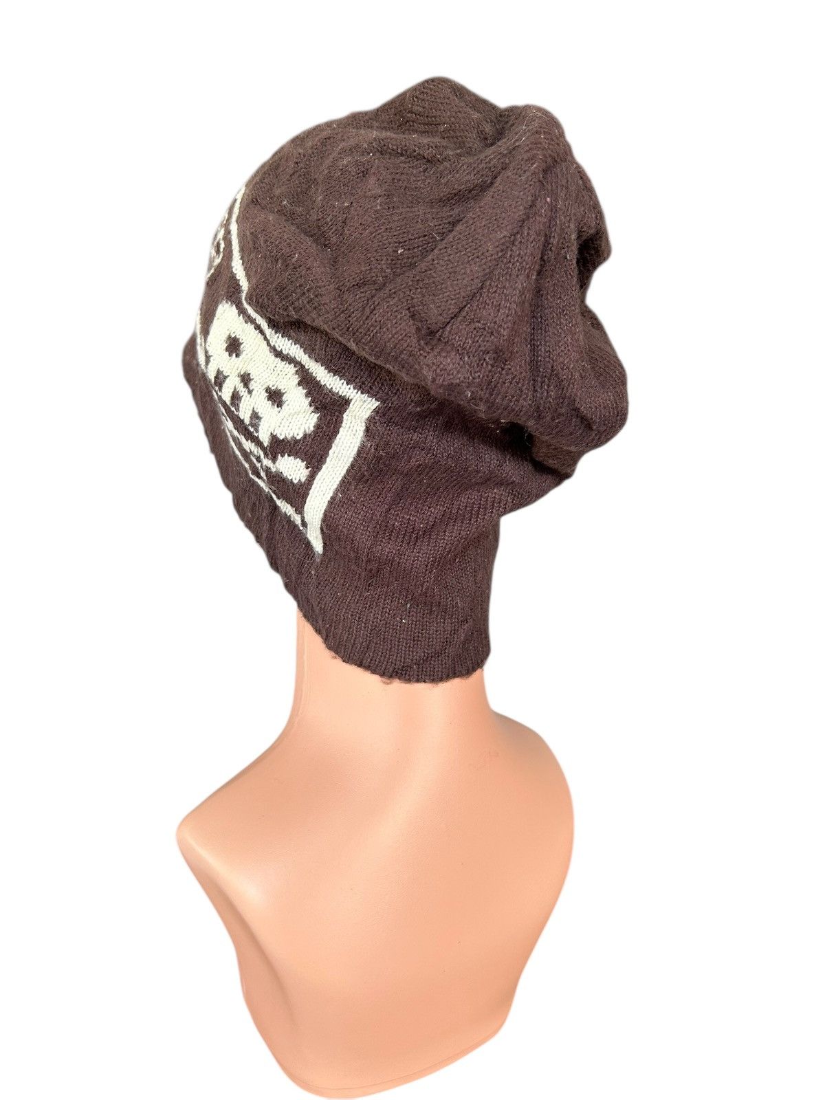 Japanese Brand × Kapital × Vintage Skull Danger Sunfaded Style Hairy Beanie Hats Size ONE SIZE - 2 Thumbnail