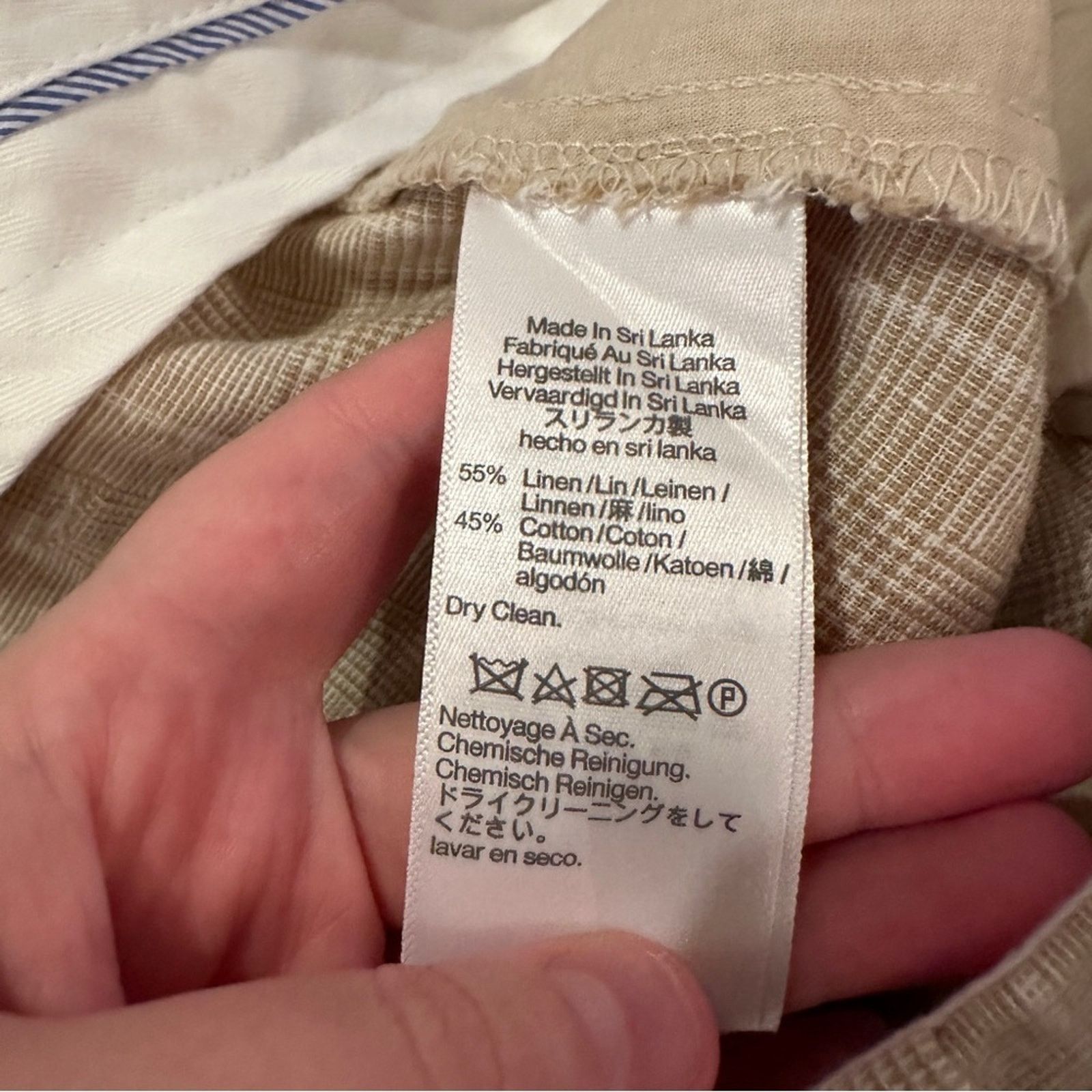 Madewell Madewell Mid-Rise Straight Leg Pants in Plaid Linen Blend Size 28" / US 6 / IT 42 - 9 Thumbnail