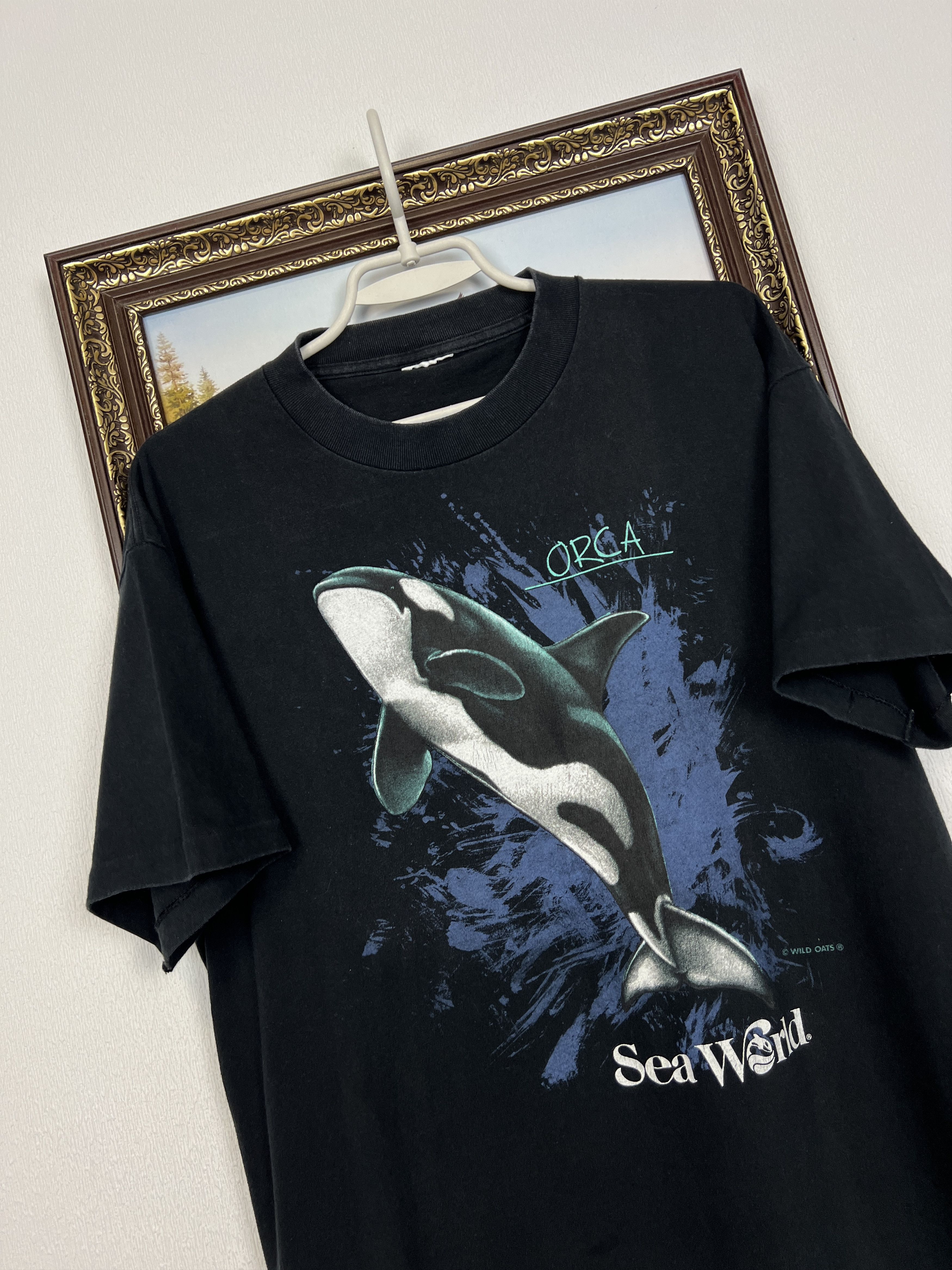 Vintage Vintage SeaWorld Shamu Orca Whale Navy Tee Over Print Size US M / EU 48-50 / 2 - 4 Thumbnail