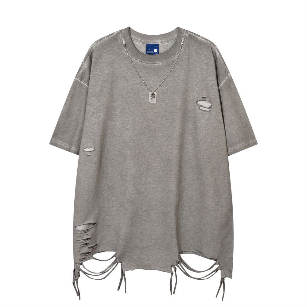 Japanese Brand × Vintage Street Fashion Distressed Necklace Ripped T-shirt Size US L / EU 52-54 / 3 - 1 Thumbnail
