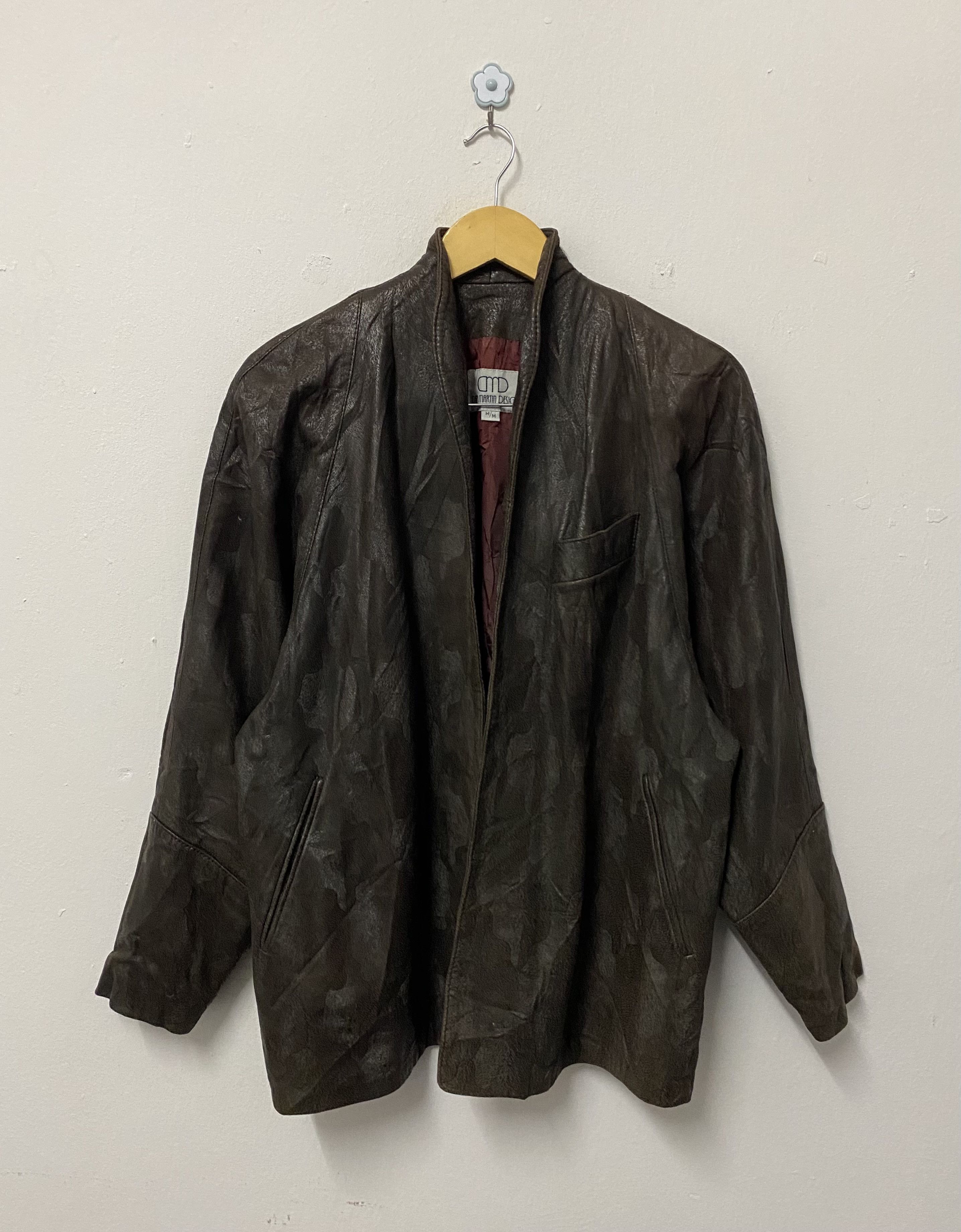 Dita Dita Martin Design Cuir Real Leather Buttonless Jacket Size US M / EU 48-50 / 2 - 1 Thumbnail