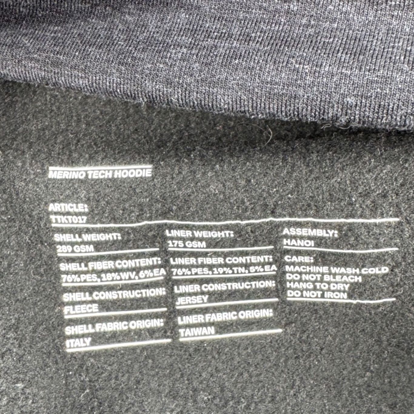 Ten Thousand Ten Thousand Merino Tech Hoodie Mens S Black TTKT017 Performance Sweatshirt Size US S / EU 44-46 / 1 - 4 Thumbnail
