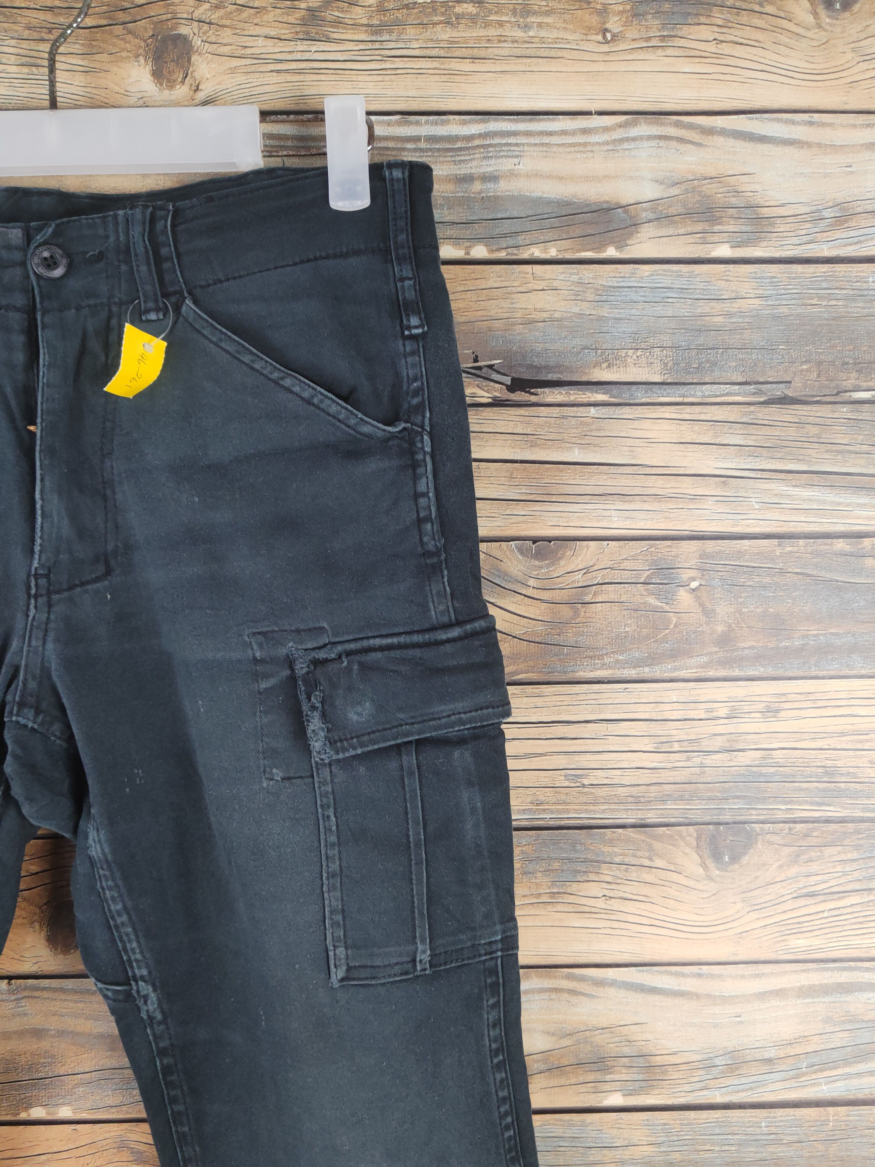 Japanese Brand DL Gladiator Black Faded Multipocket Cargo Pants #46-261T Size US 30 / EU 46 - 5 Thumbnail