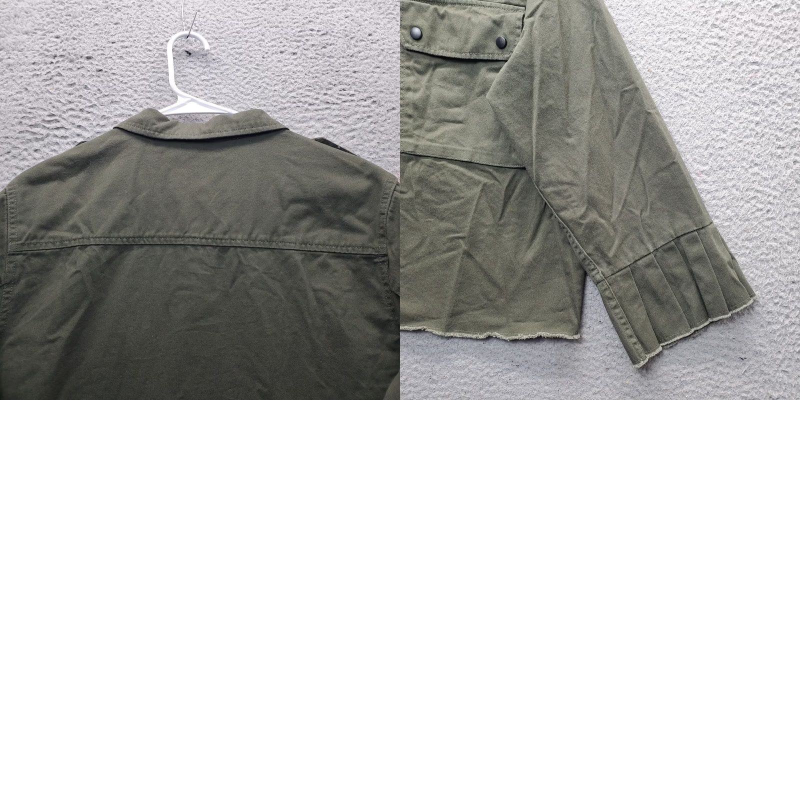 Vintage Who What Wear Jacket Womens L Green Cotton Collared Snap Front Shacket Casual Size L / US 10 / IT 46 - 8 Thumbnail
