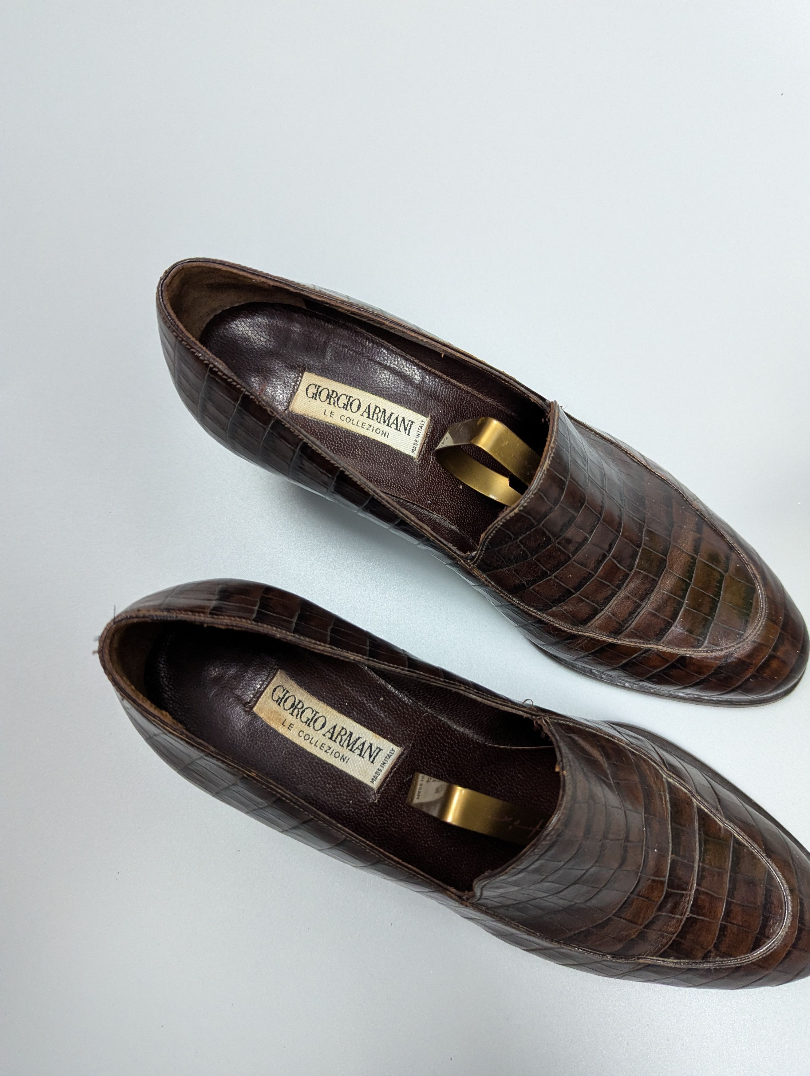 Giorgio Armani Giorgio Armani 80s Womens Leather Loafers Heels 38.5 US7.5/8 Size US 8.5 / IT 38.5 - 6 Thumbnail