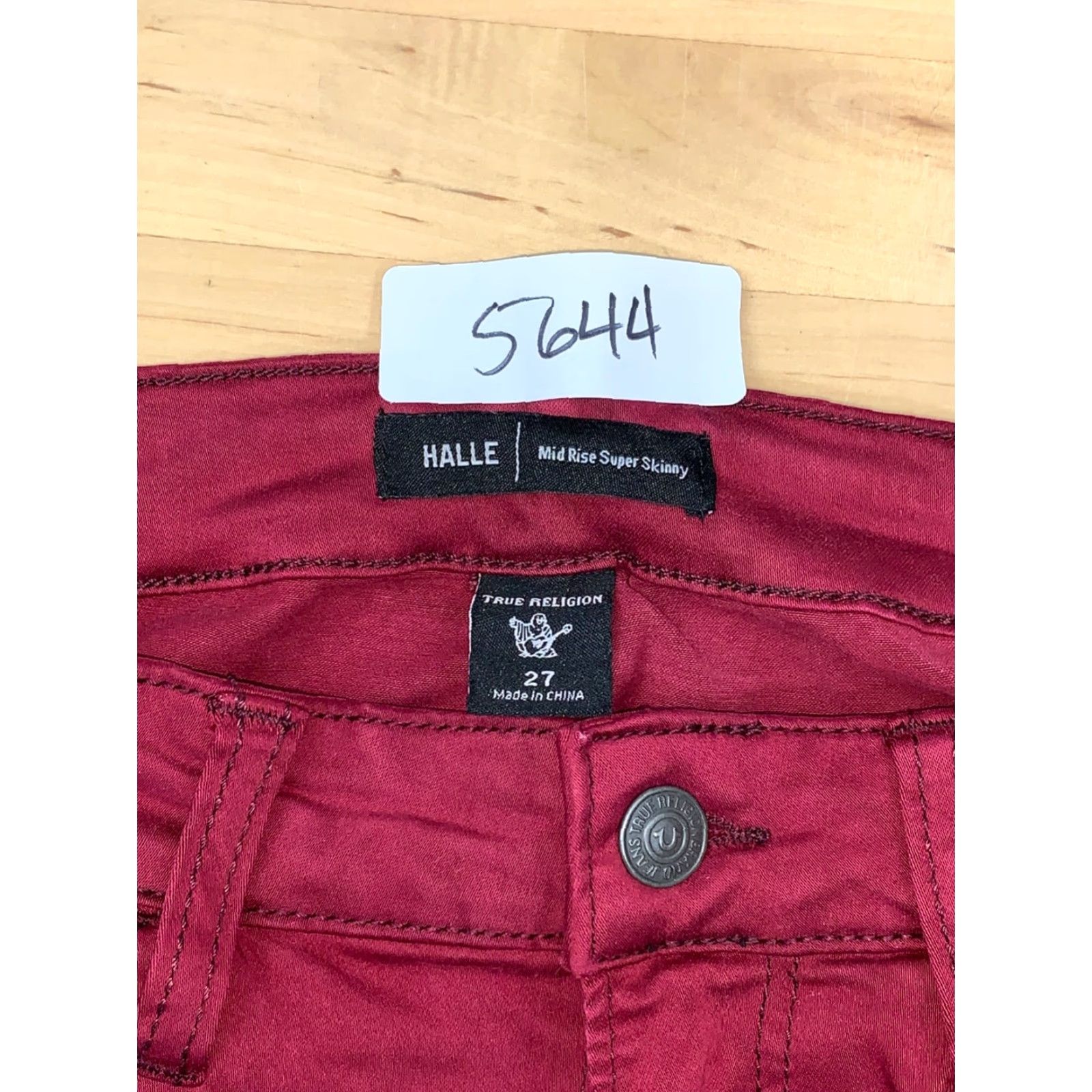 True Religion True Religion Jeans Womens 27 Red Halle Skinny Mid Rise Size 27" / US 4 / IT 40 - 5 Thumbnail