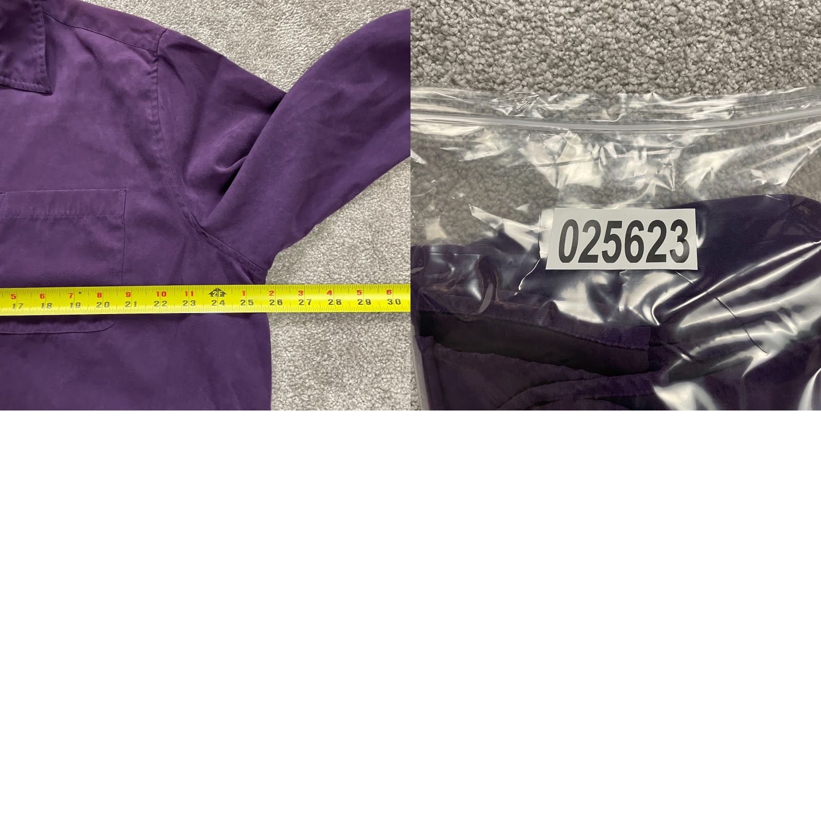 Vintage Parisian Works Shirt Womens 20W Purple Long Sleeve Faux Suede Blouse Size 3XL / US 20-22 - 8 Thumbnail