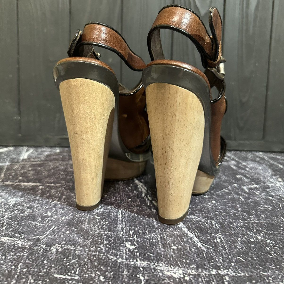 Marni Marni Women’s Leather Slingback Sandals Heels Size 38 Size US 8 / IT 38 - 10 Thumbnail