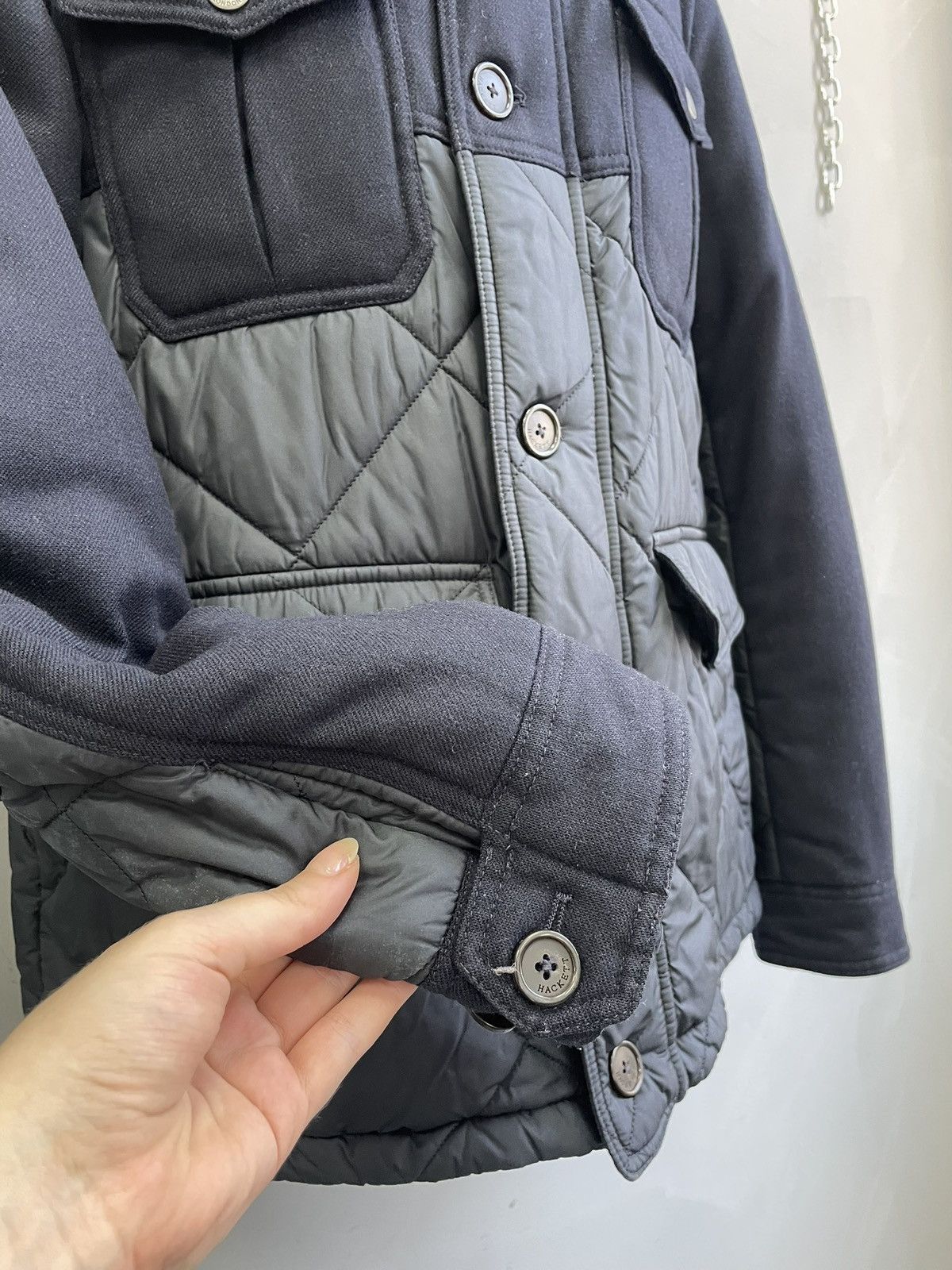 Hackett Hackett quilted wool jacket navy blue classic puffer y2k Size US M / EU 48-50 / 2 - 6 Thumbnail