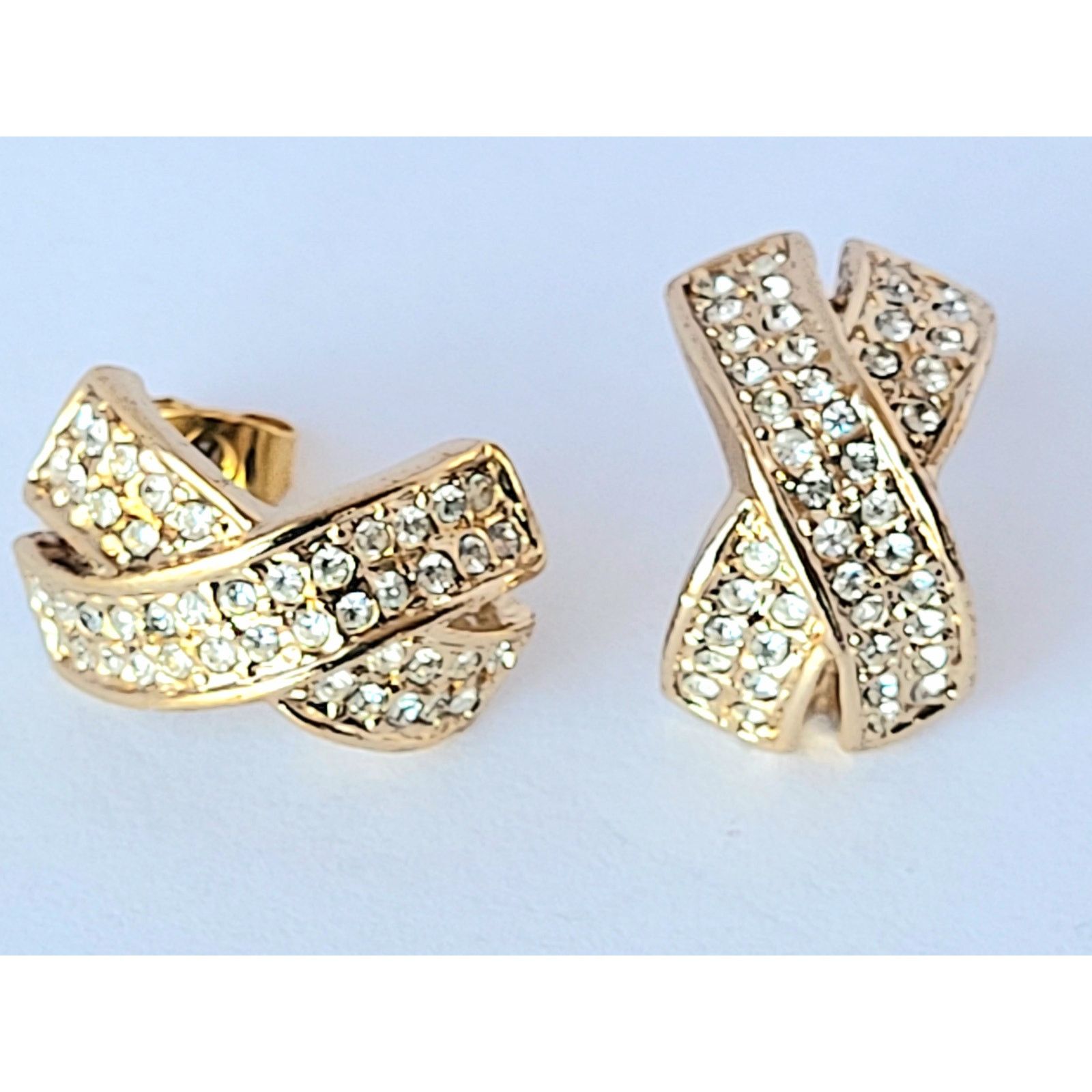 Other Roman Crossover X Faux Diamond Earrings Signed Pierced Size ONE SIZE - 5 Thumbnail