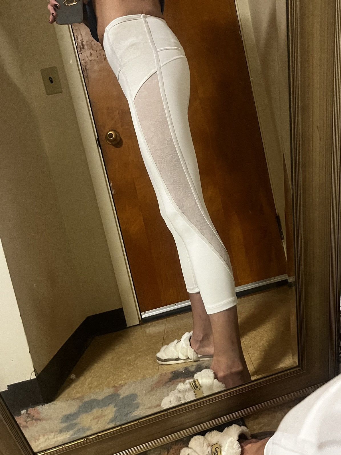 Lululemon White mesh panel Train Times (4) Size 24" / US 00 / IT 34 - 2 Thumbnail