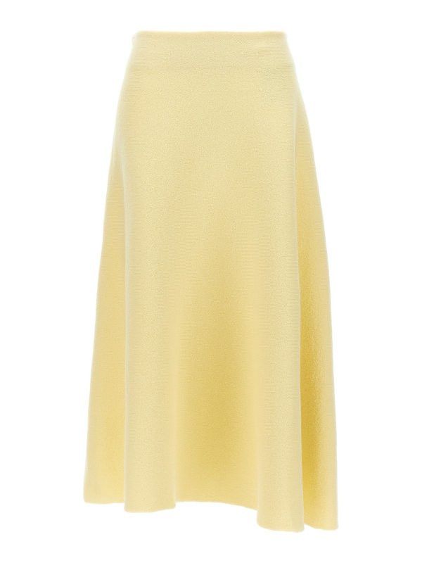 Jil Sander o1y1025 Midi Skirt in Yellow Size 30" / US 8 / IT 44 - 1 Thumbnail