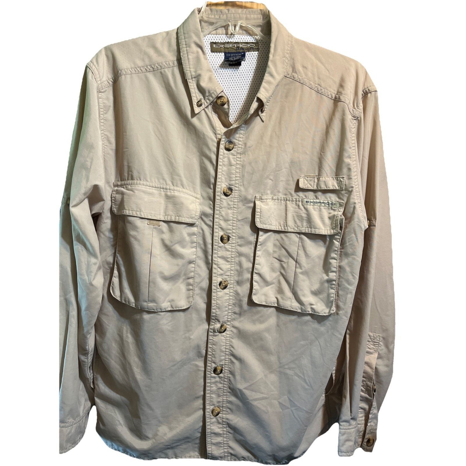 ExOfficio Orvis Mens Large Insect Shield Exofficio Brown Fishing Shirt Size US L / EU 52-54 / 3 - 1 Thumbnail