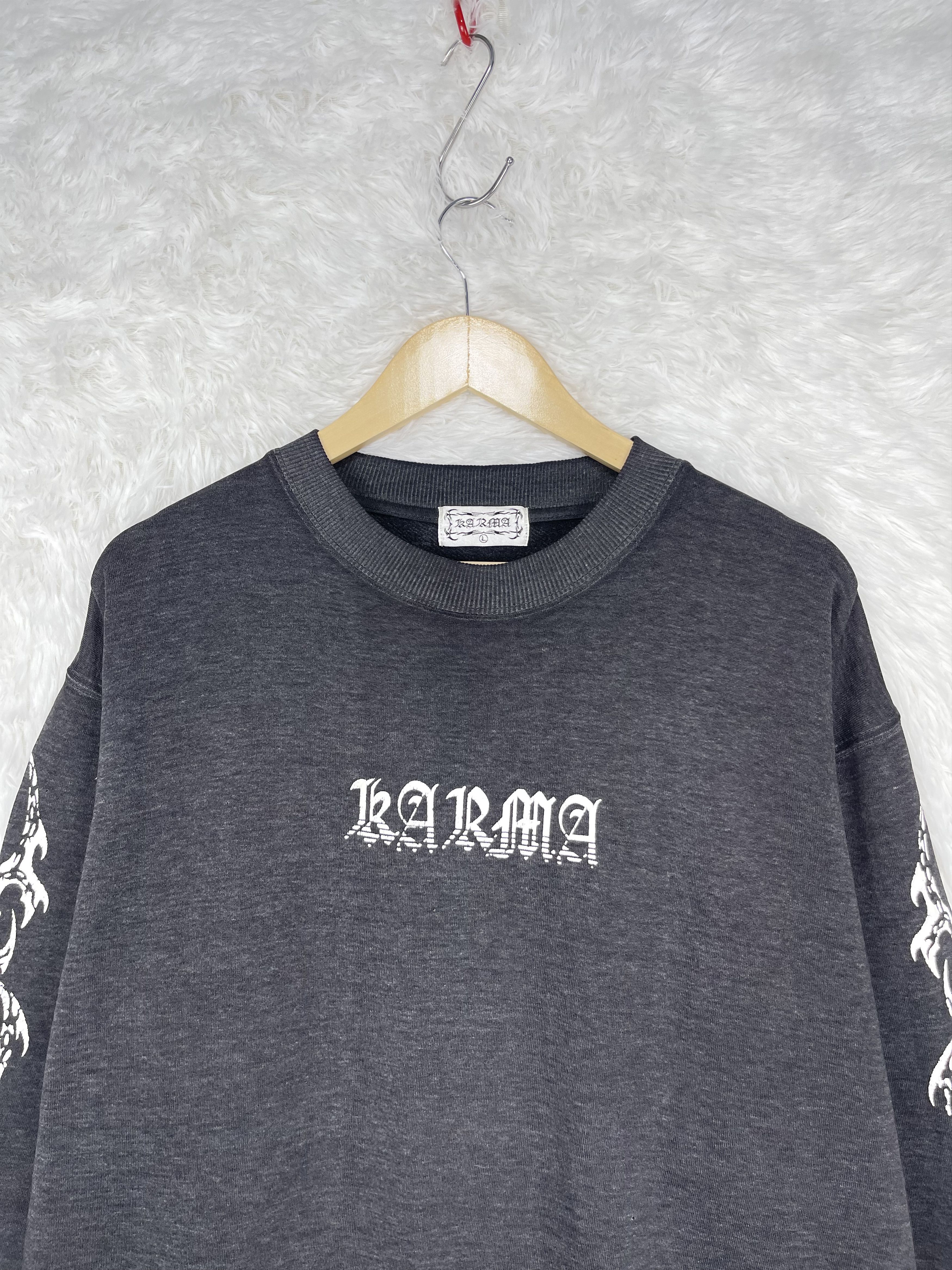 Japanese Brand Vintage Karma Dragon Tribal Graphic Sweatshirt AS0015 Size US L / EU 52-54 / 3 - 4 Thumbnail