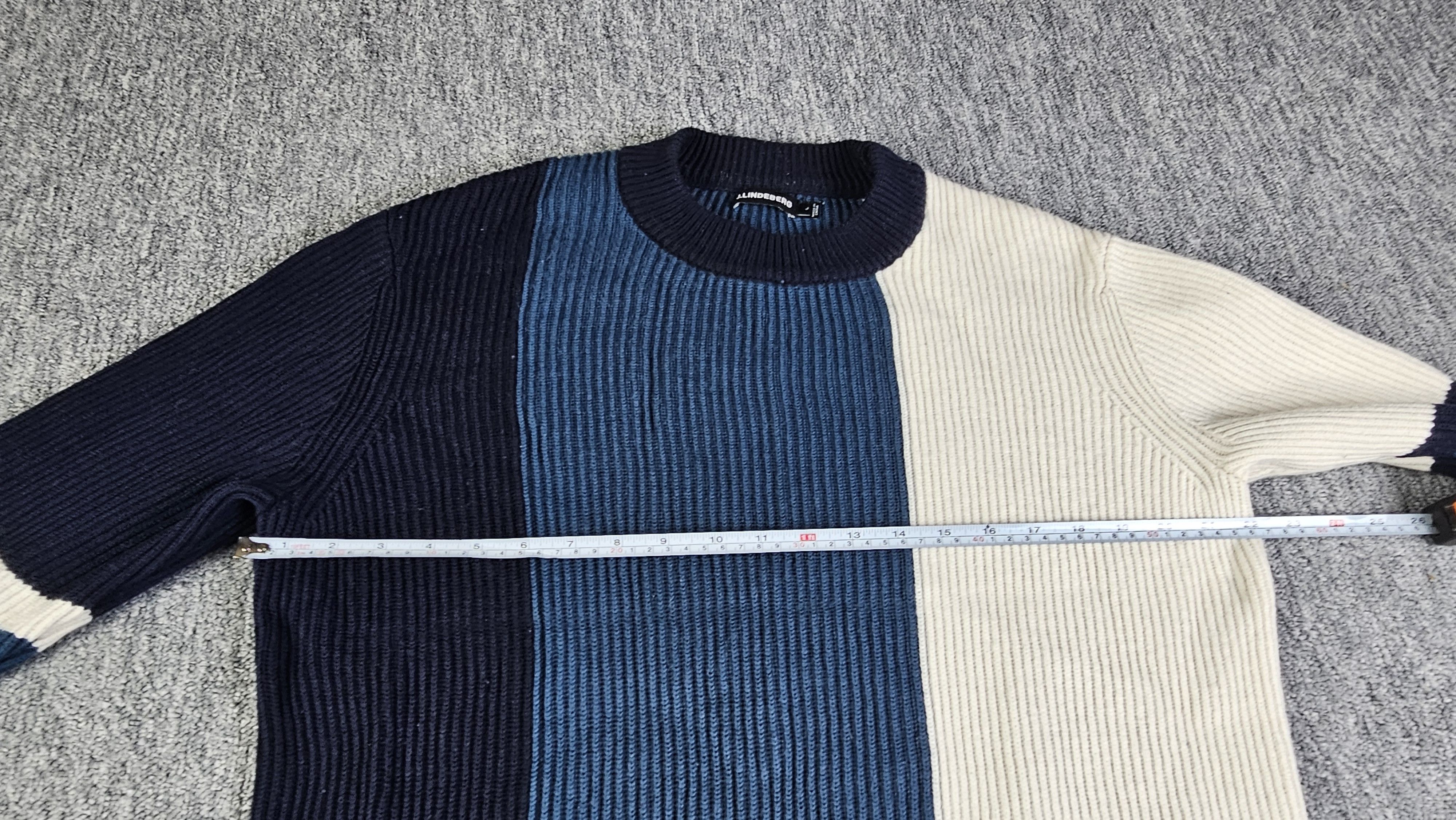 J.Lindeberg J.Lindeberg Ivan Colorblock Wool Blend Crewneck Sweater L Size US L / EU 52-54 / 3 - 8 Thumbnail