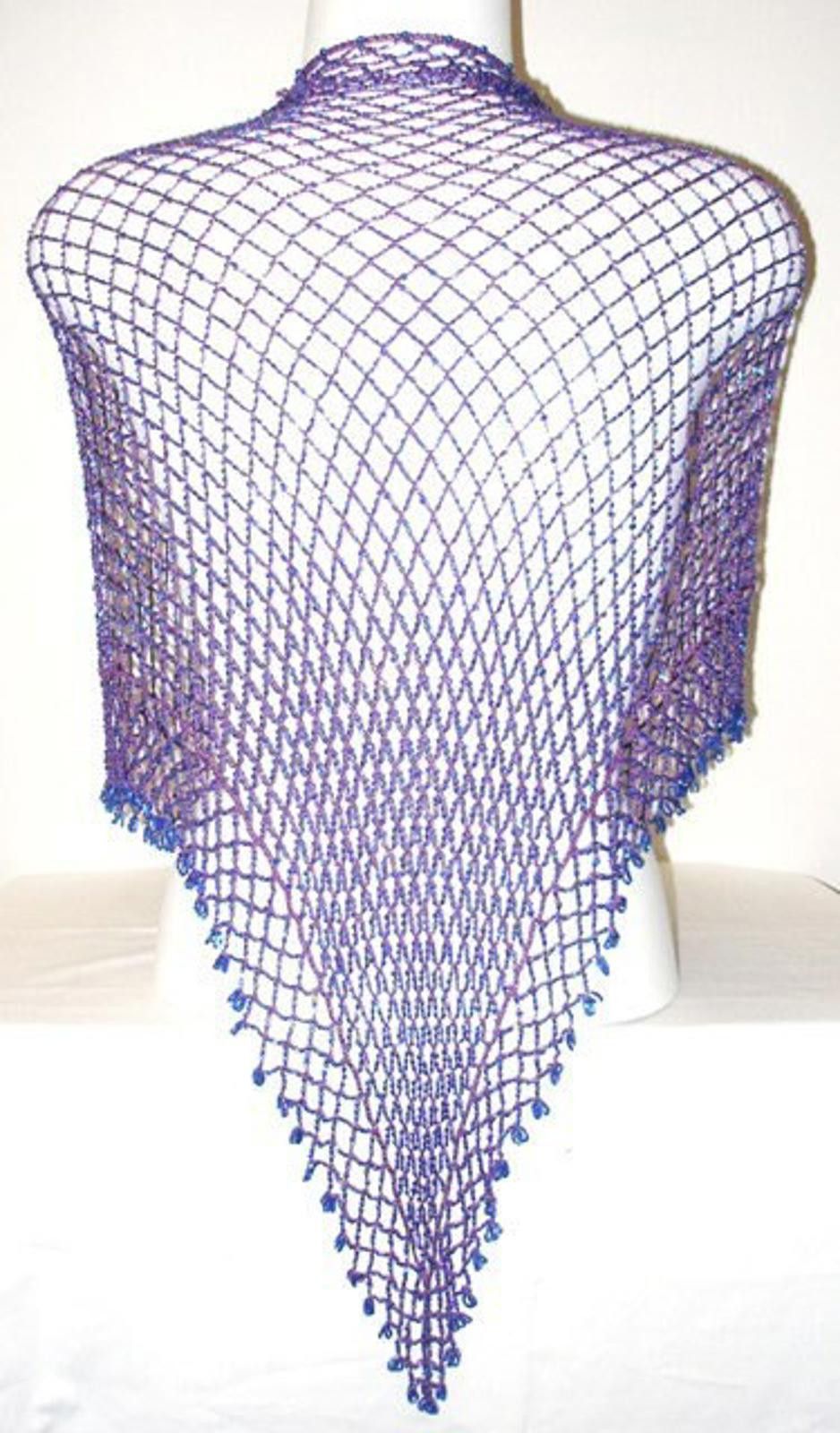Designer Sequin Shawl/Wrap Purple Size ONE SIZE - 2 Thumbnail