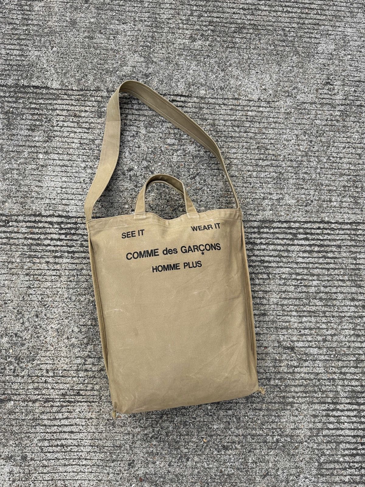 Comme des Garcons Homme Plus Comme des Garcons Khaki Tote Bag Size ONE SIZE - 1 Thumbnail