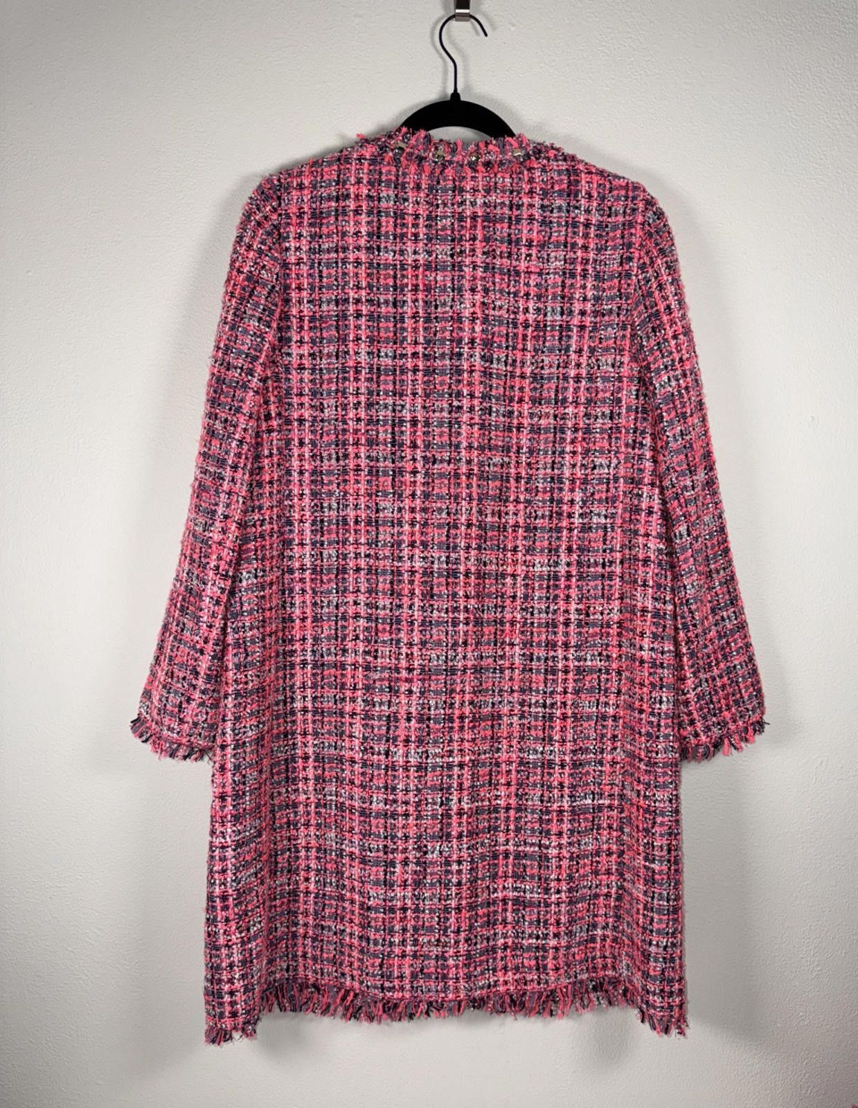 Kate Spade NWT $598 KATE SPADE TWEED JACKET PINK PLAID PEONY SIZE 8 Size M / US 6-8 / IT 42-44 - 4 Thumbnail
