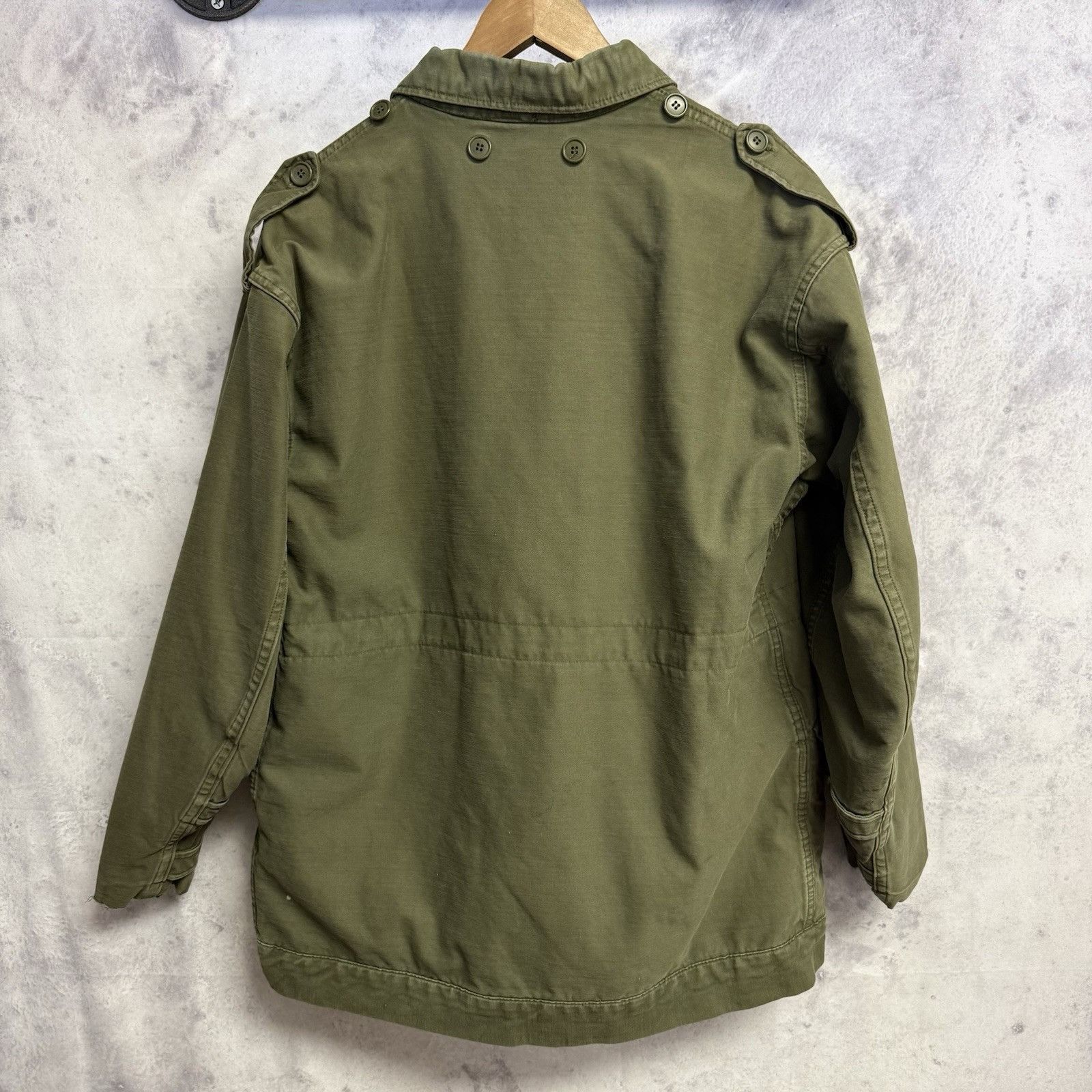 Vintage Vintage Military Slant Pocket Jacket Mens Large Green Seynte Size US L / EU 52-54 / 3 - 2 Thumbnail