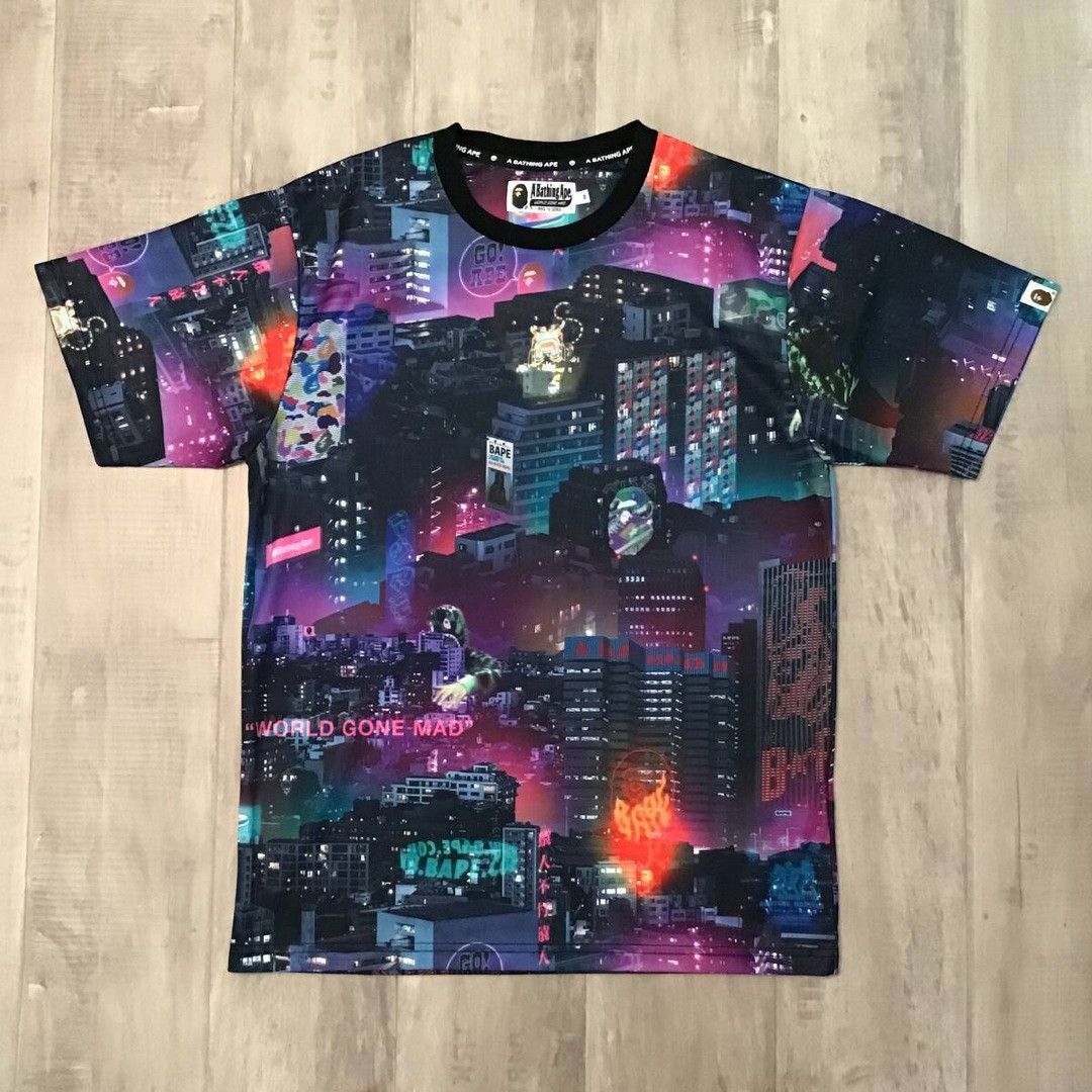Bape BAPE NEON TOKYO T-shirt a bathing ape shark teriyaki alien Size US M / EU 48-50 / 2 - 2 Thumbnail