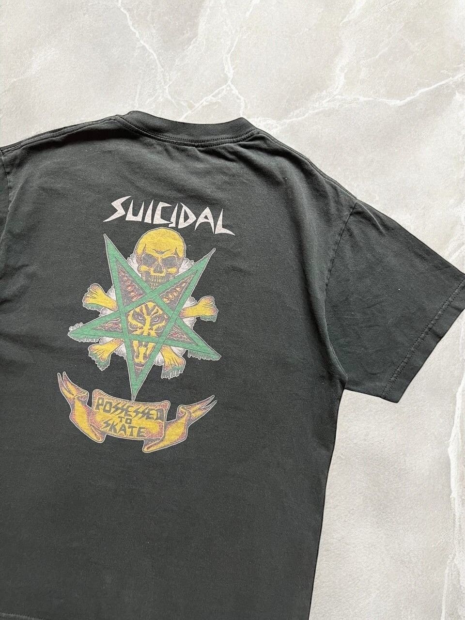 Designer × Vintage SUICIDAL SKATES GRAPHIC Tee VINTAGE SKATEBOARDING brand usa Size US M / EU 48-50 / 2 - 4 Thumbnail