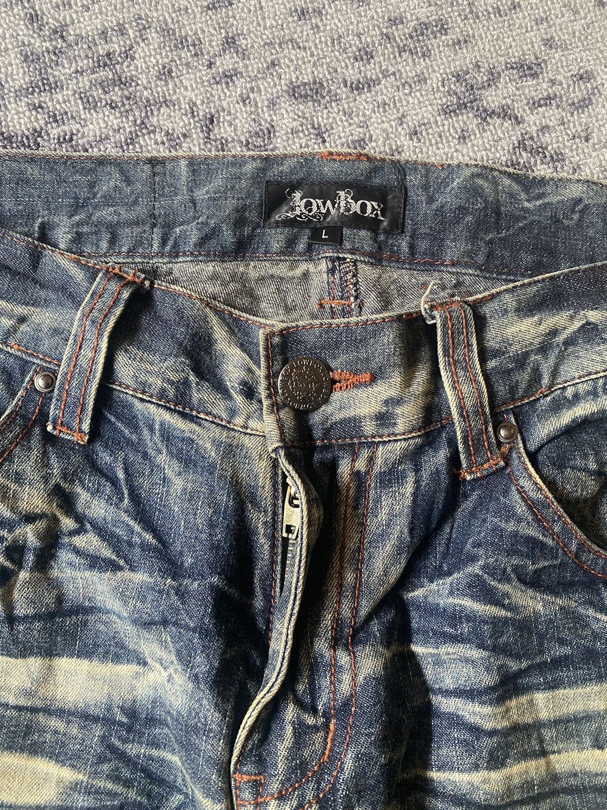 LOWBOX Y2k Lowbox D-Blu distressed ifsixwasnine bootcut jeans Size US 32 / EU 48 - 11 Thumbnail