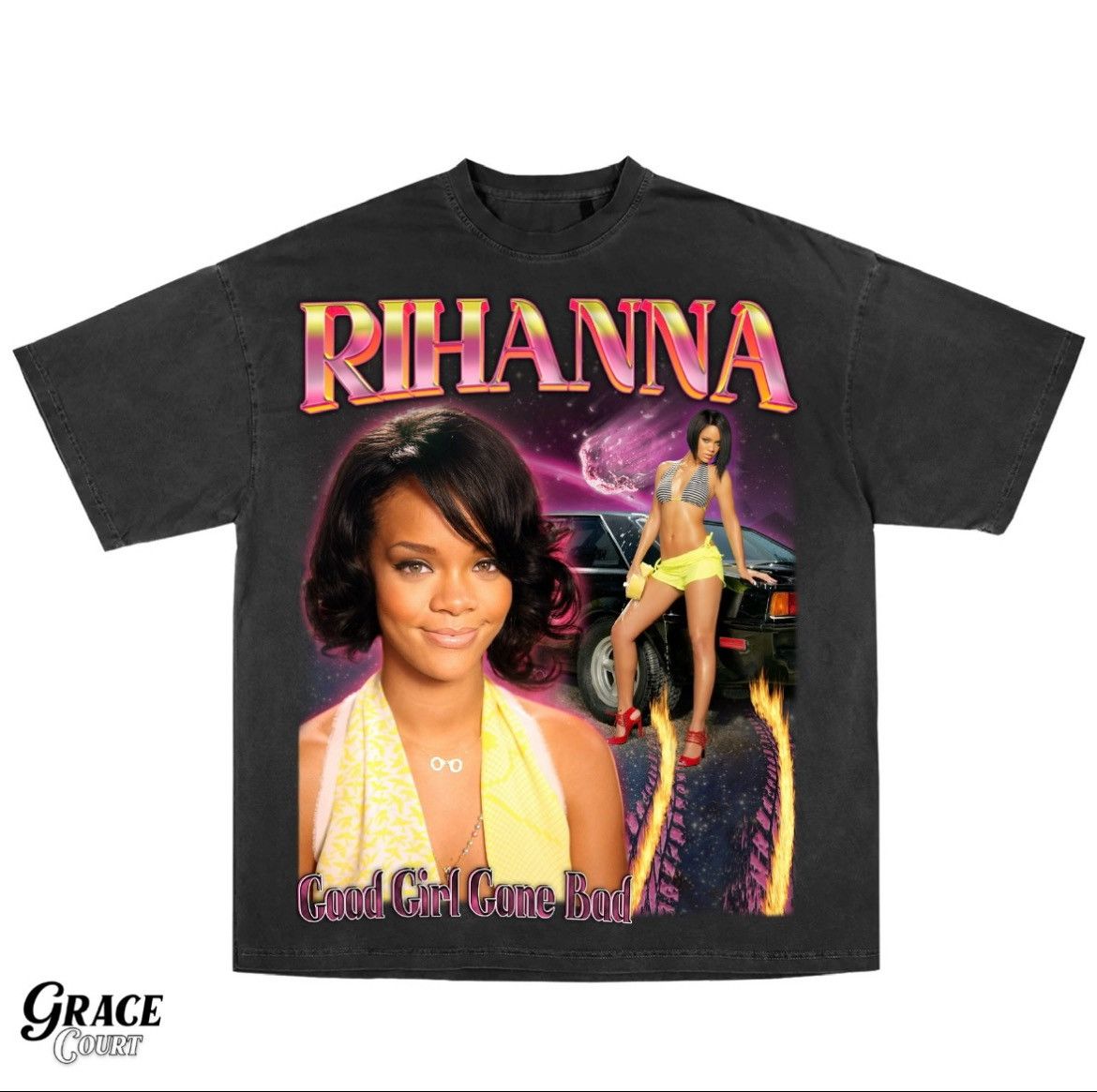 Grace Court Rihanna Good Girl Gone Wild Tee sz XL