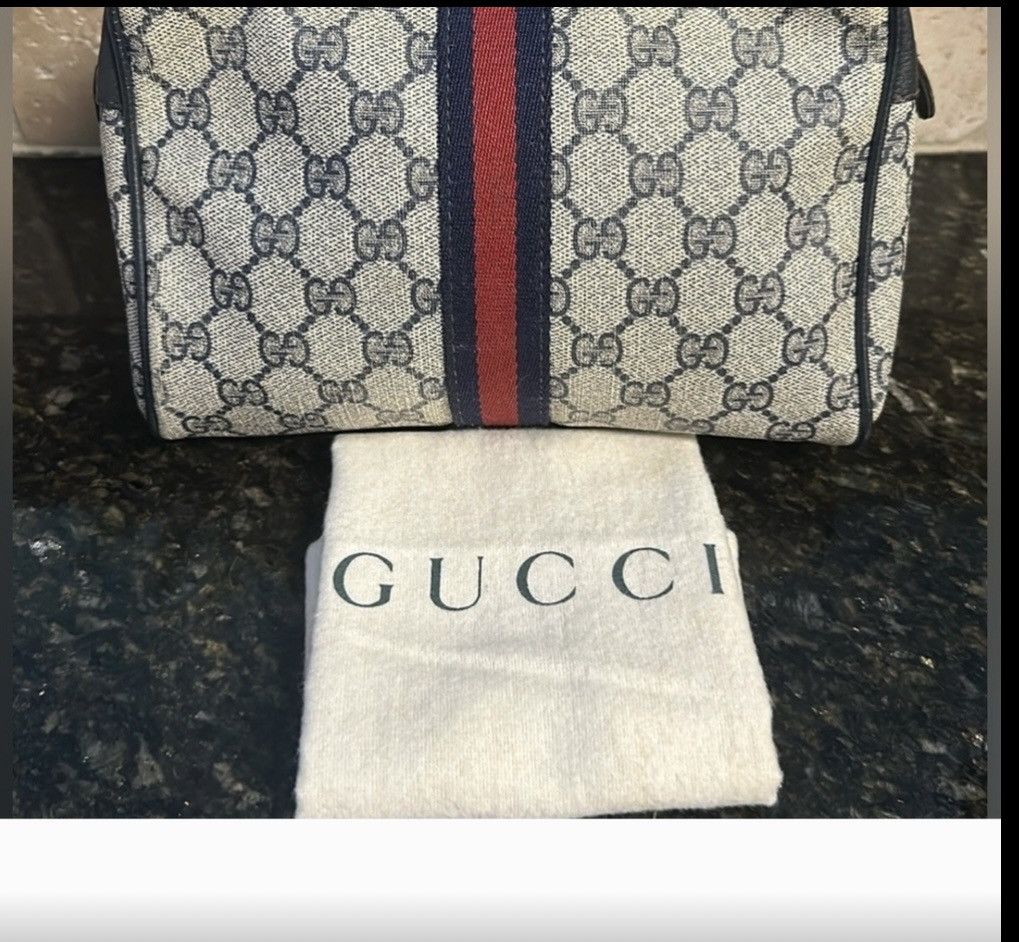 Gucci GUCCI Sherry Line GG Supreme Cosmetic Toiletry Bag Size ONE SIZE - 1 Thumbnail