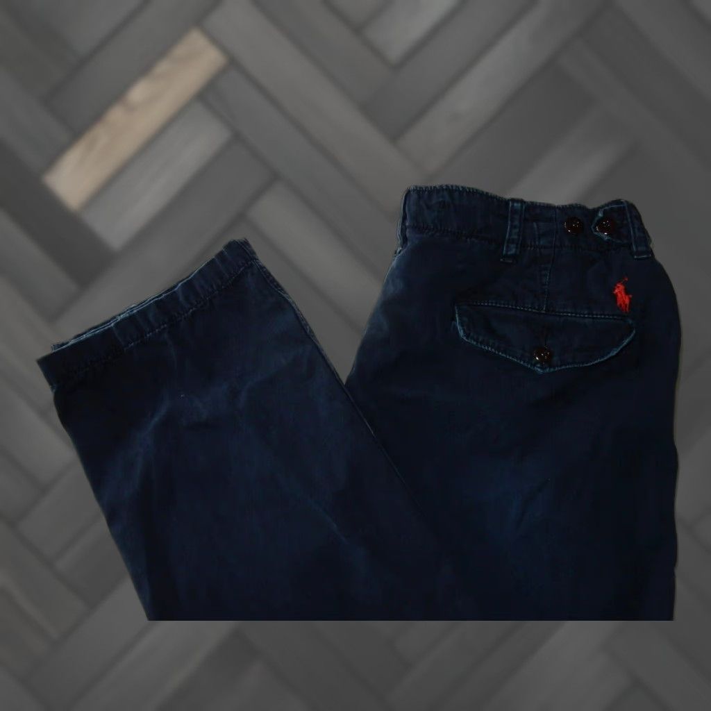 Polo Ralph Lauren VINTAGE Polo Ralph Lauren Men's Chino Pants Size 35x32 Blue Cotton Khaki Size US S / EU 44-46 / 1 - 1 Thumbnail