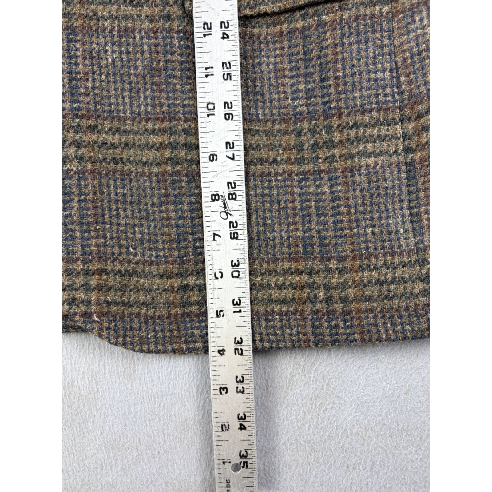 Pendleton VINTAGE Pendleton Blazer Sport Coat Jacket Men's 42 Brown Plaid Wool 90s Regular Tweed 2 Piece Mens Size 42R - 8 Thumbnail