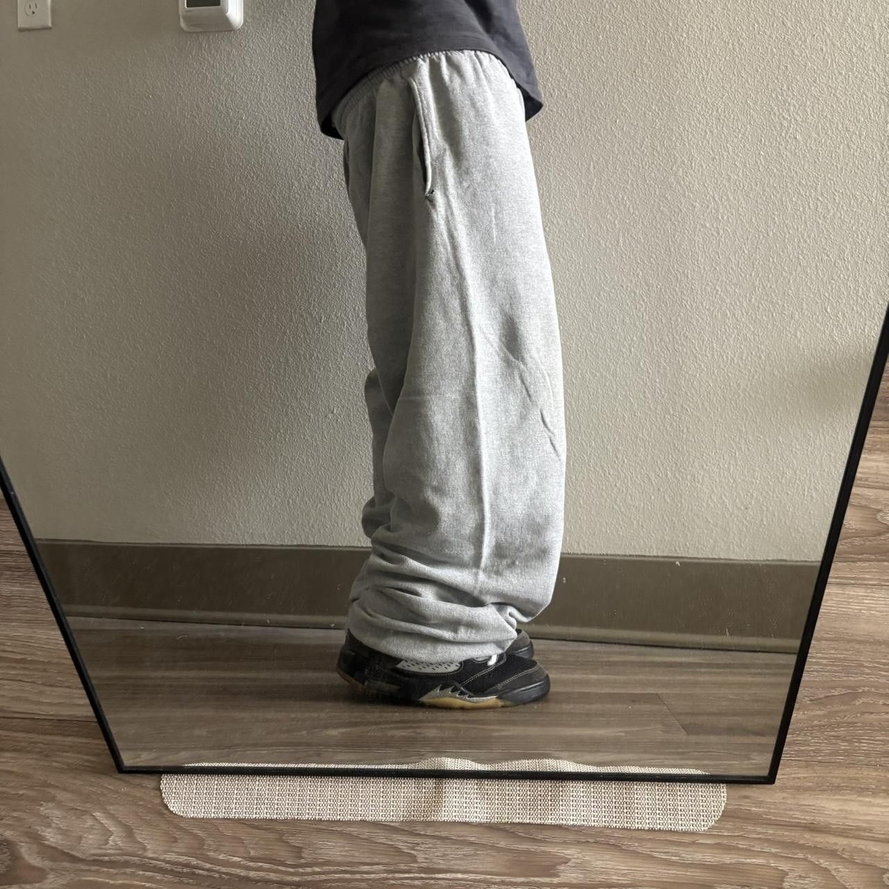 Japanese Brand Crazy Vintage Y2K/2000s Baggy Grey Skater Essential Sweatpants! Fits L Size US 36 / EU 52 - 2 Thumbnail