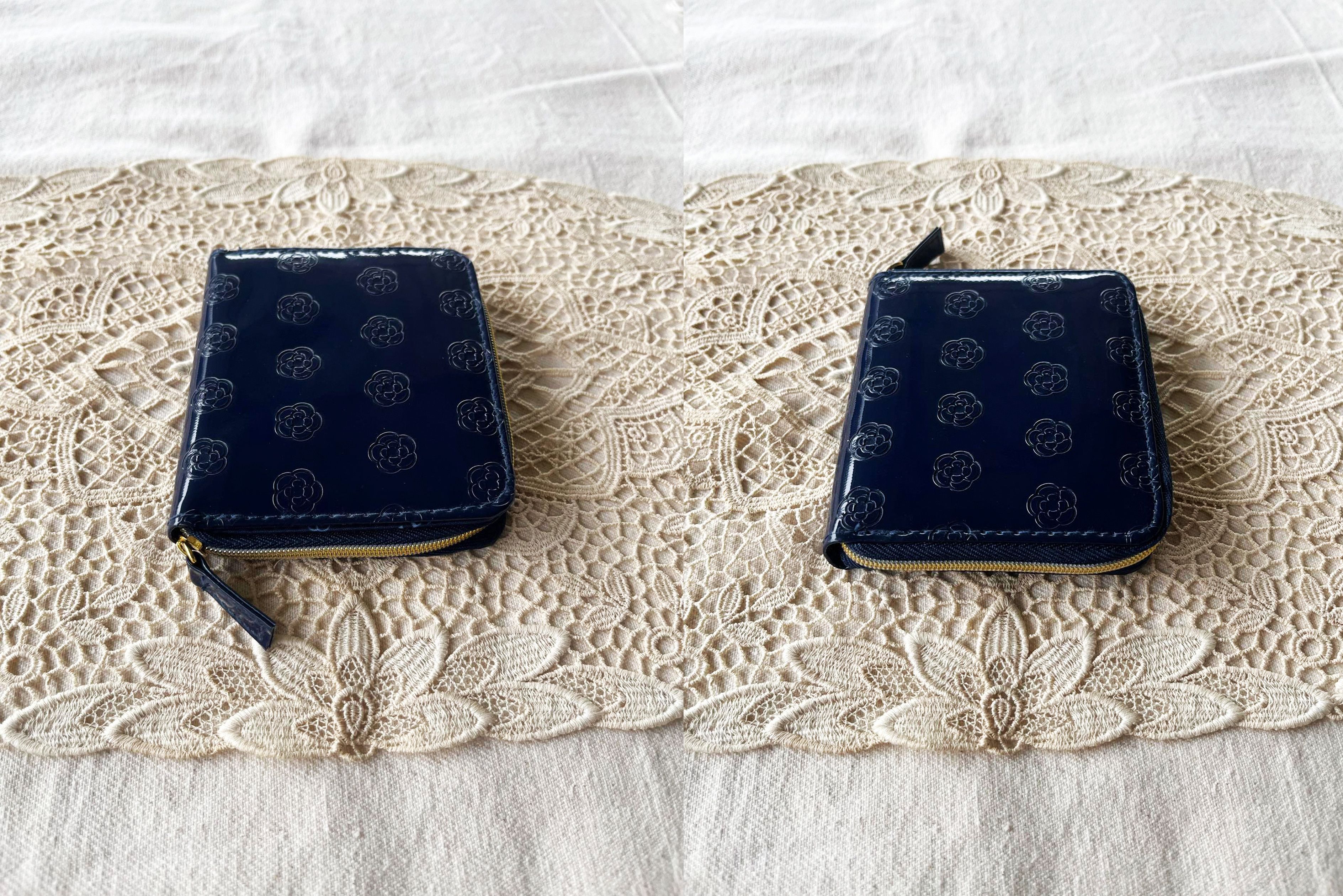 Japanese Brand CLATHAS (Japanese Brand) Faux Patent Leather embossed wallet Size ONE SIZE - 4 Thumbnail