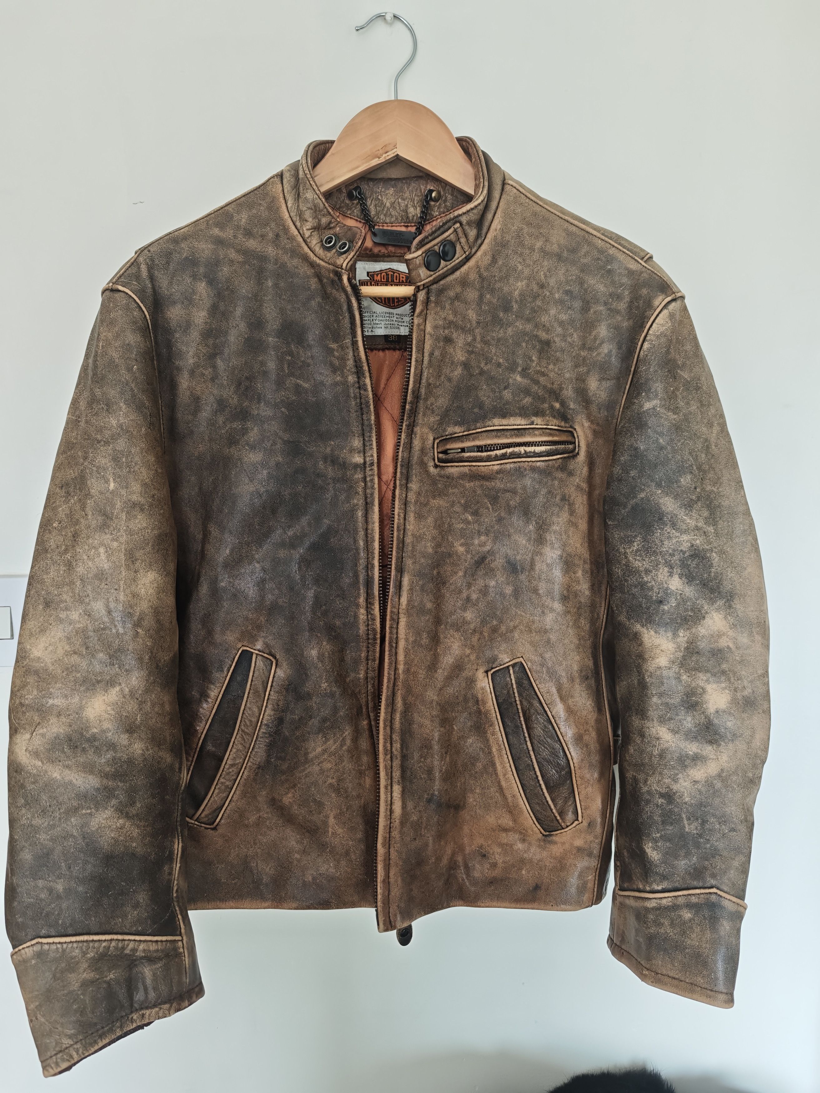 Harley Davidson Harley Davidson Cowhide Leather Single Rider Jacket patina Size US M / EU 48-50 / 2 - 9 Thumbnail