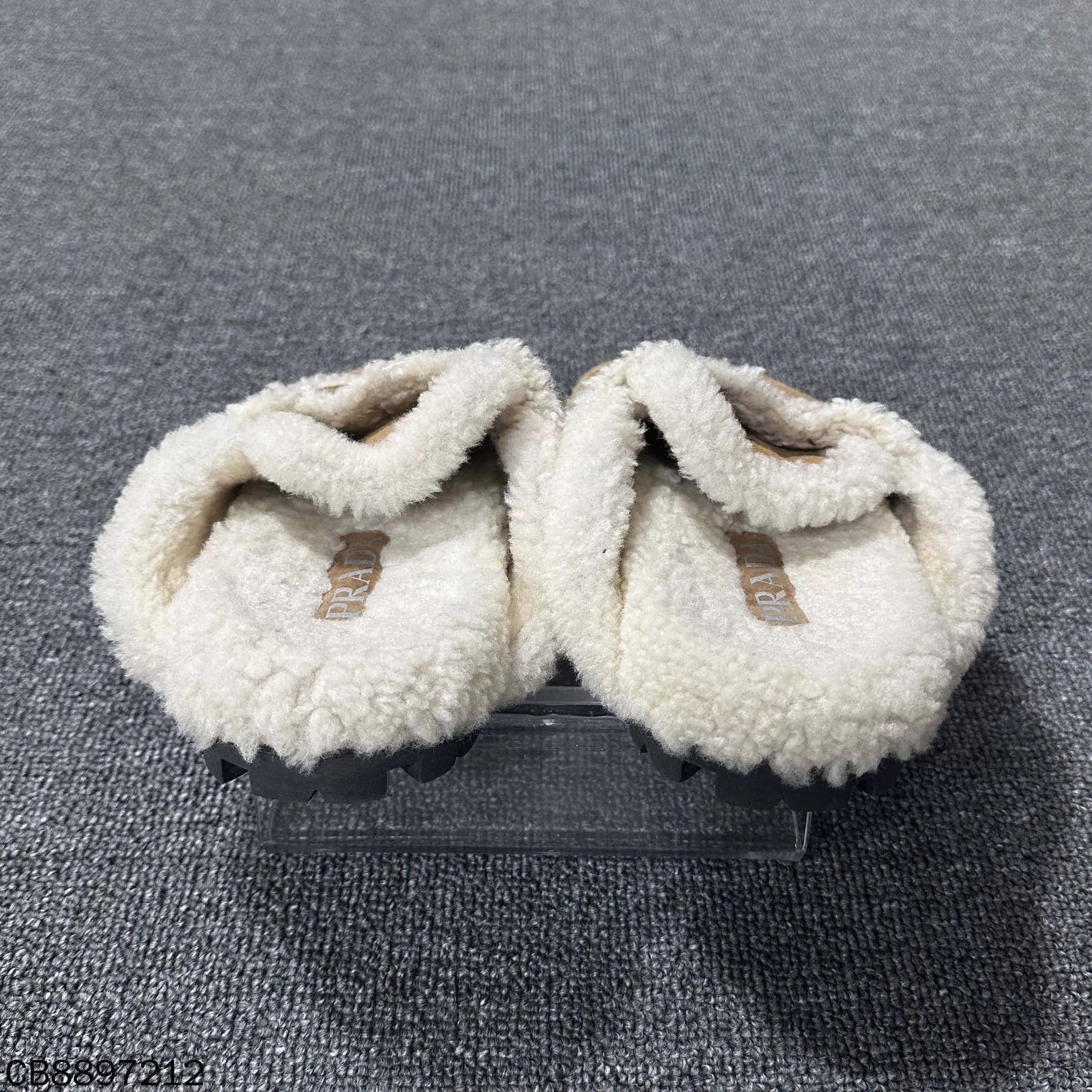 Prada Prada Tri Logo Shearling Birkenstock Slippers 99New 39 Size US 8.5 / IT 38.5 - 5 Thumbnail